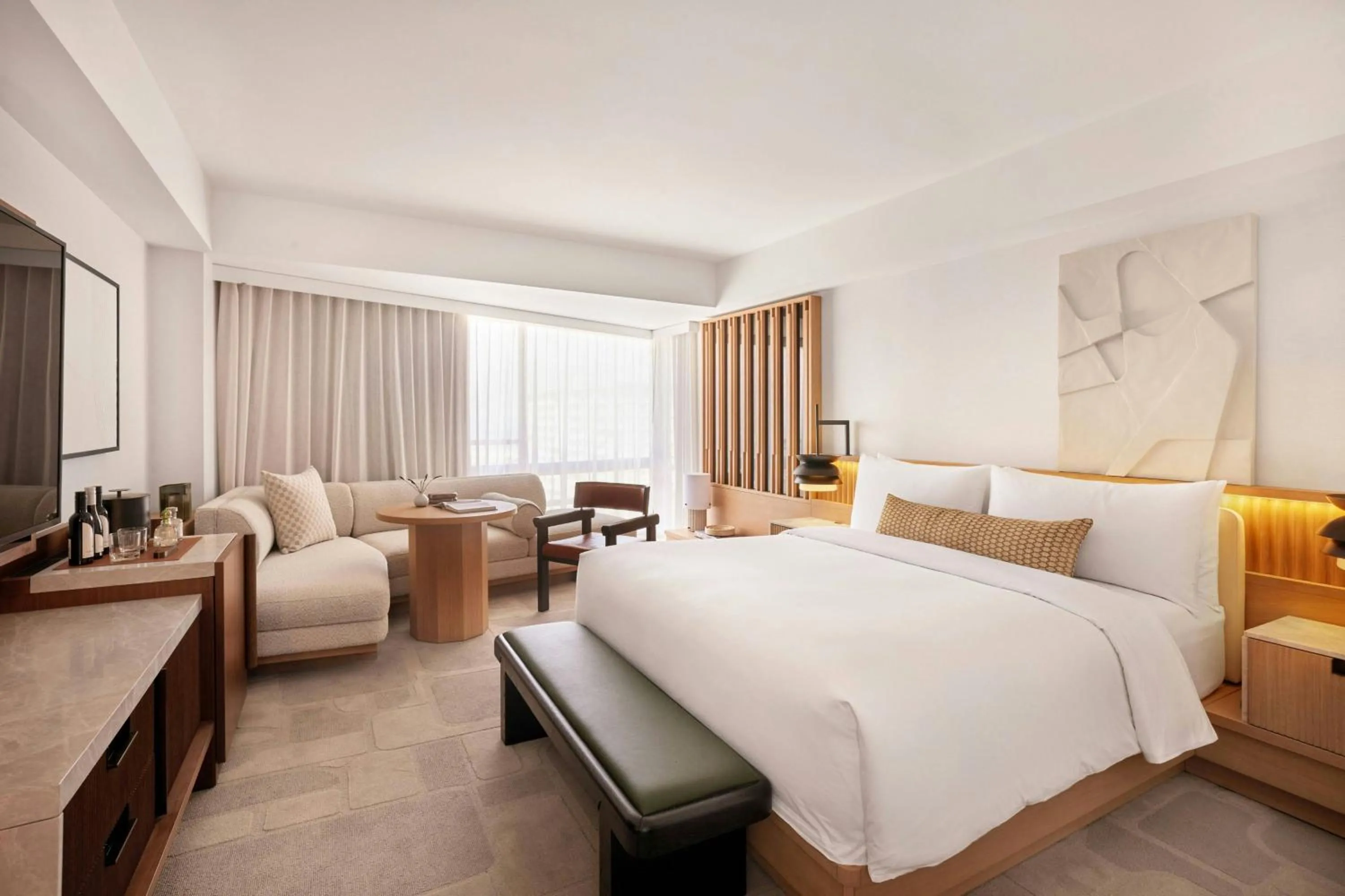 Photo of the whole room, Bed in The Jay, Autograph Collection