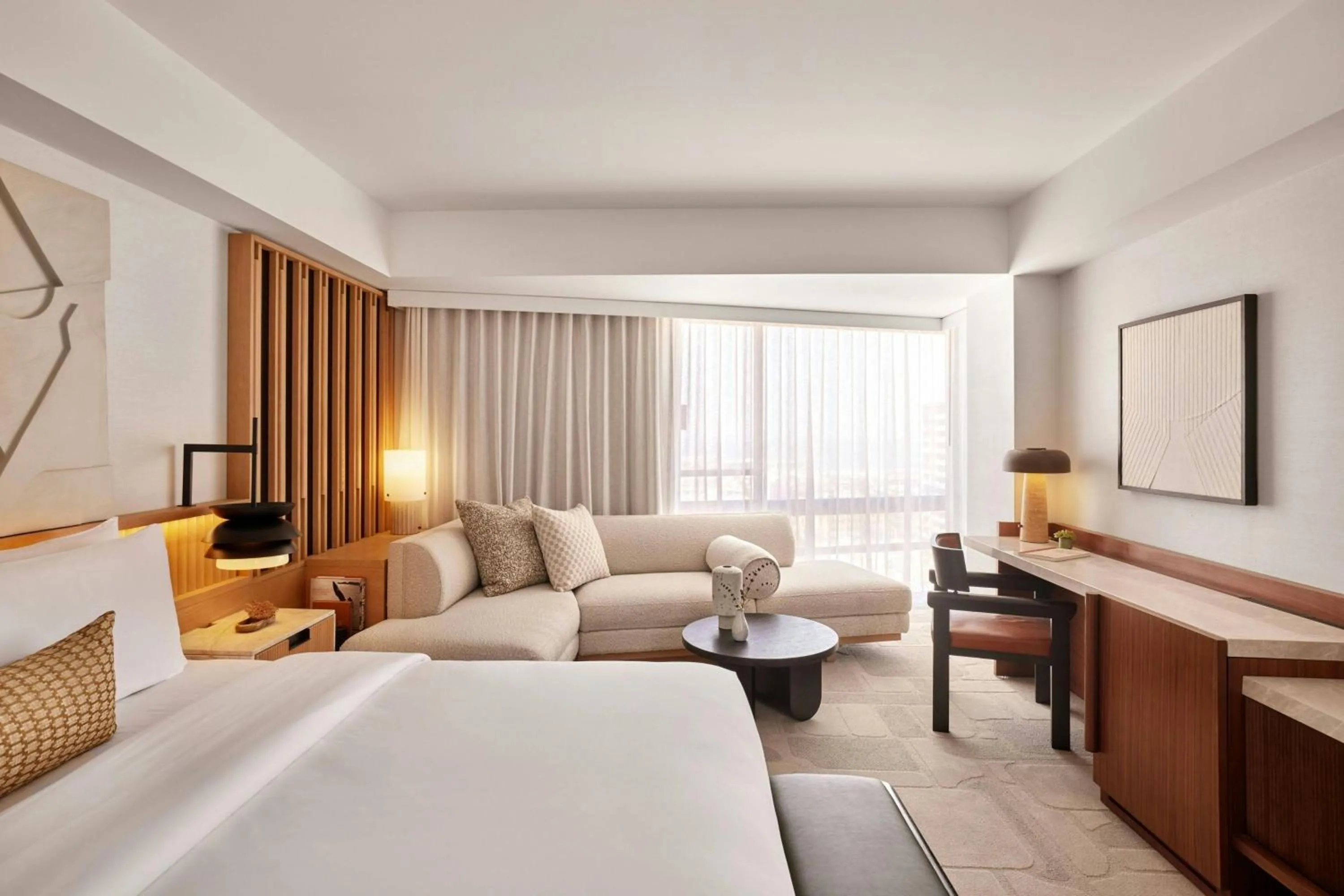 Photo of the whole room, Bed in The Jay, Autograph Collection