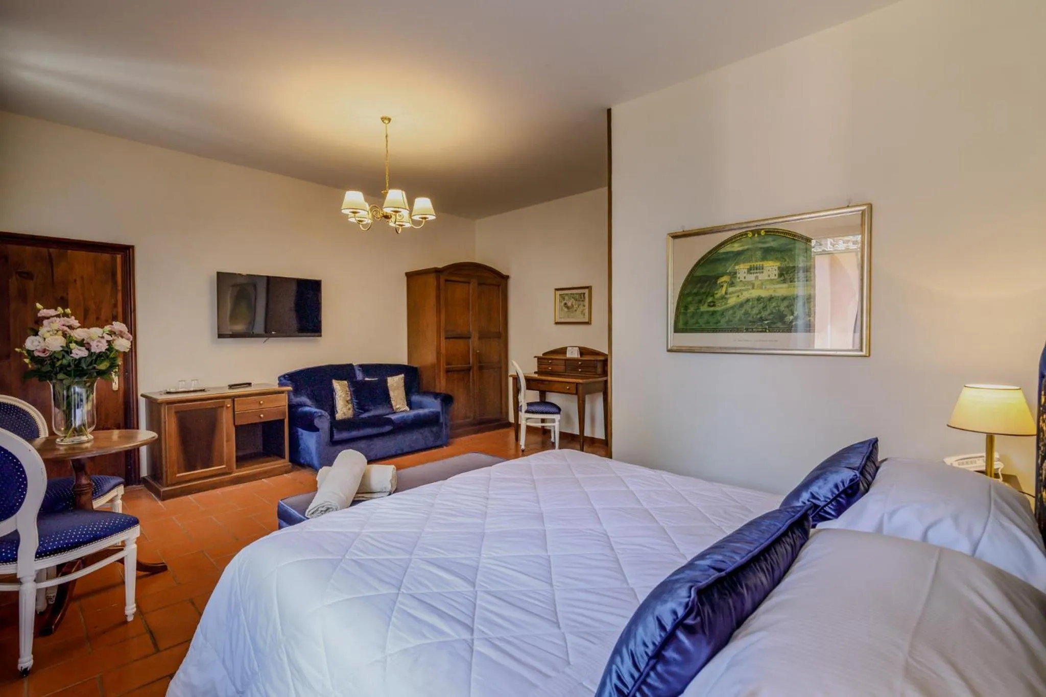 Bed in Villa Lecchi Hotel Wellness