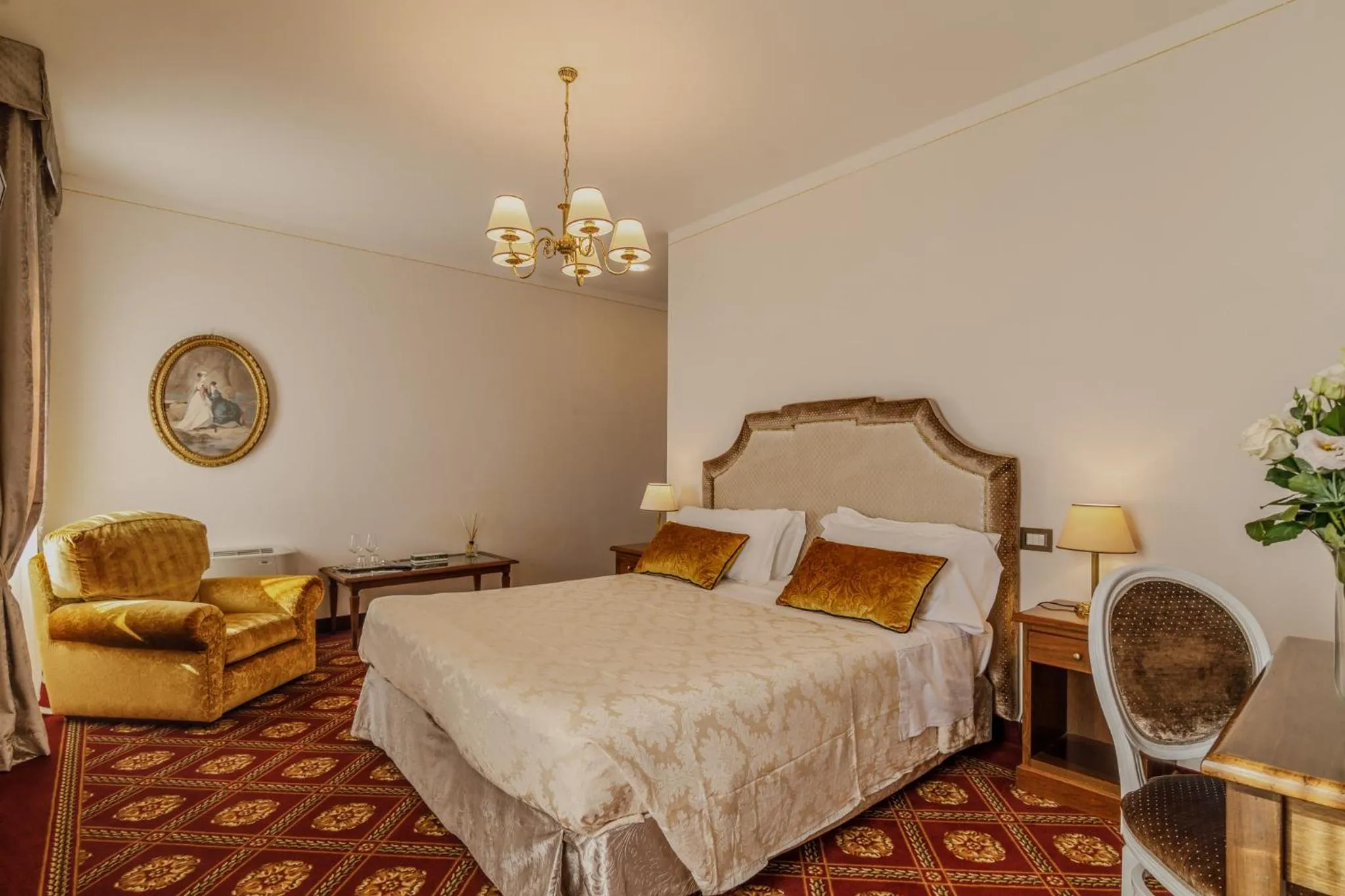 Bed in Villa Lecchi Hotel Wellness