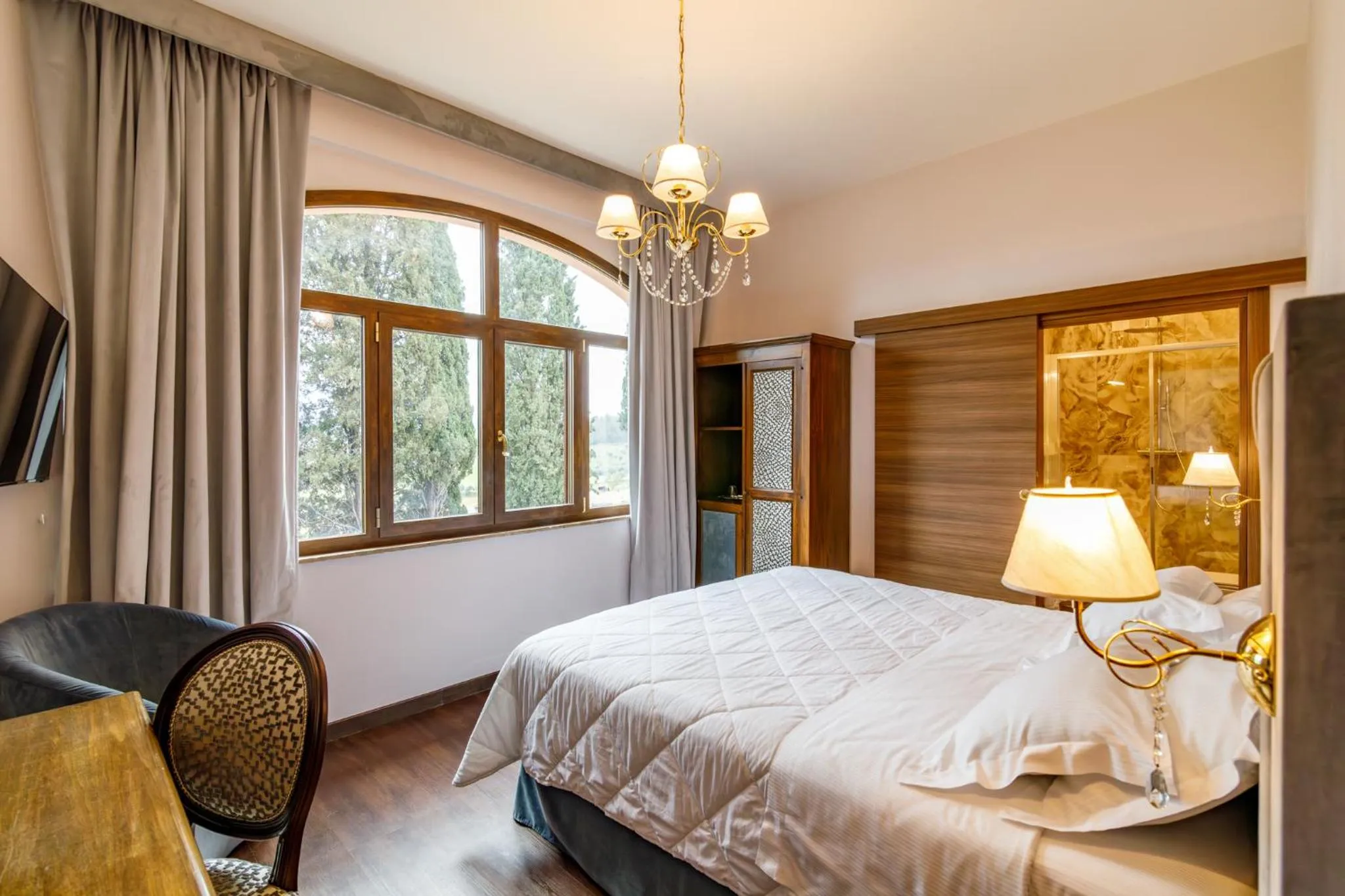 Bed in Villa Lecchi Hotel Wellness