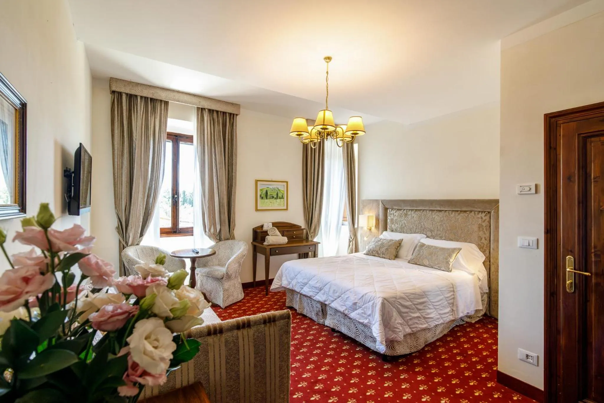 Bed in Villa Lecchi Hotel Wellness