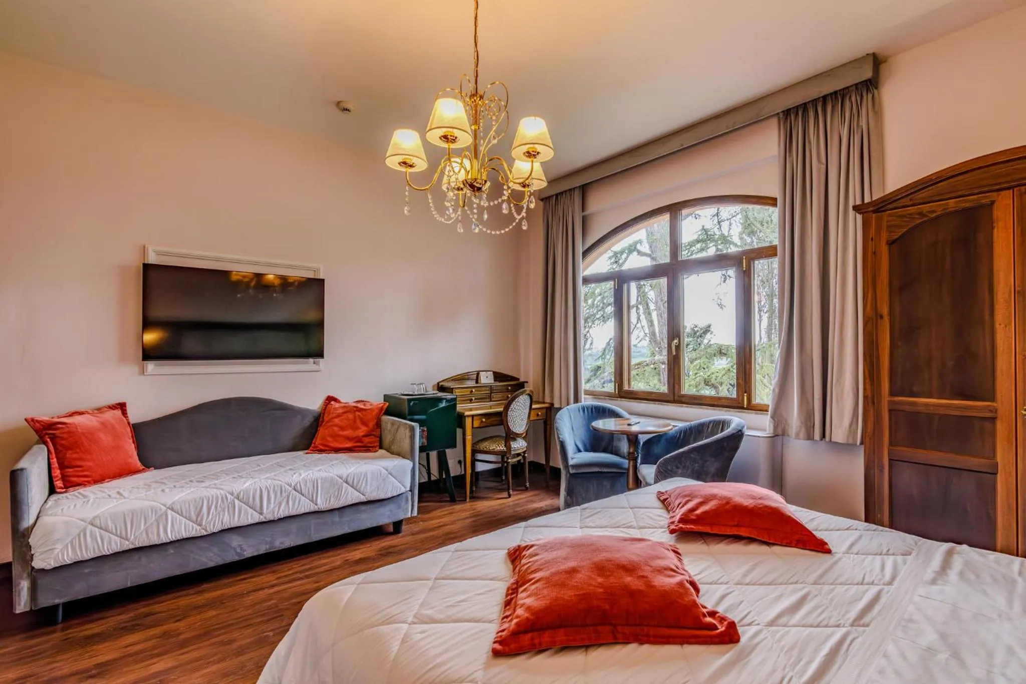 Bed in Villa Lecchi Hotel Wellness