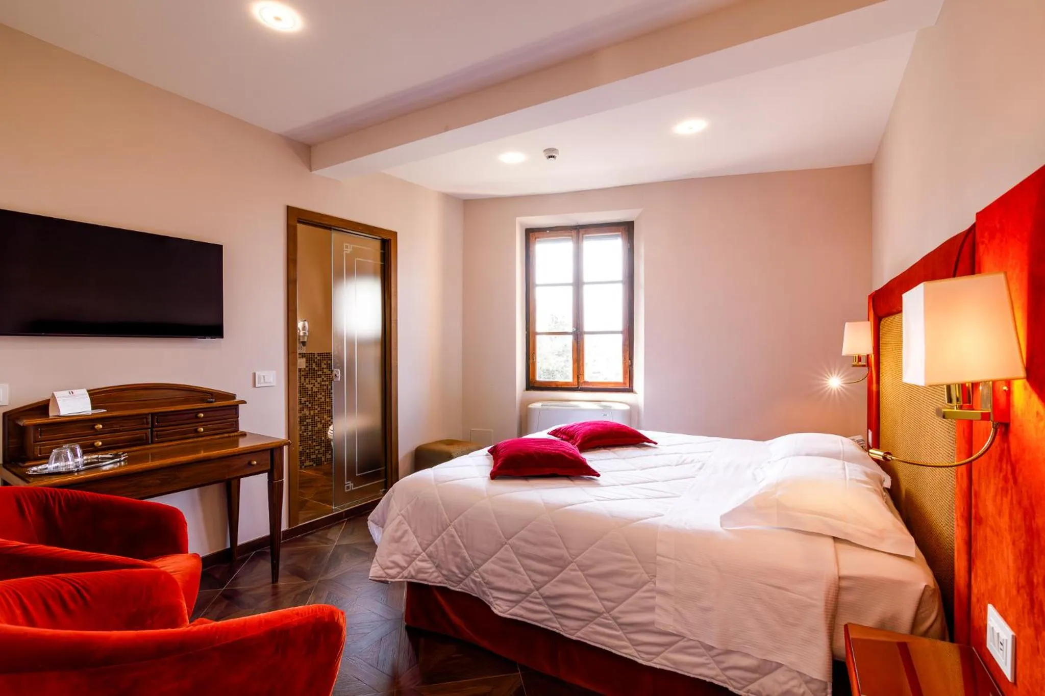 Bed in Villa Lecchi Hotel Wellness