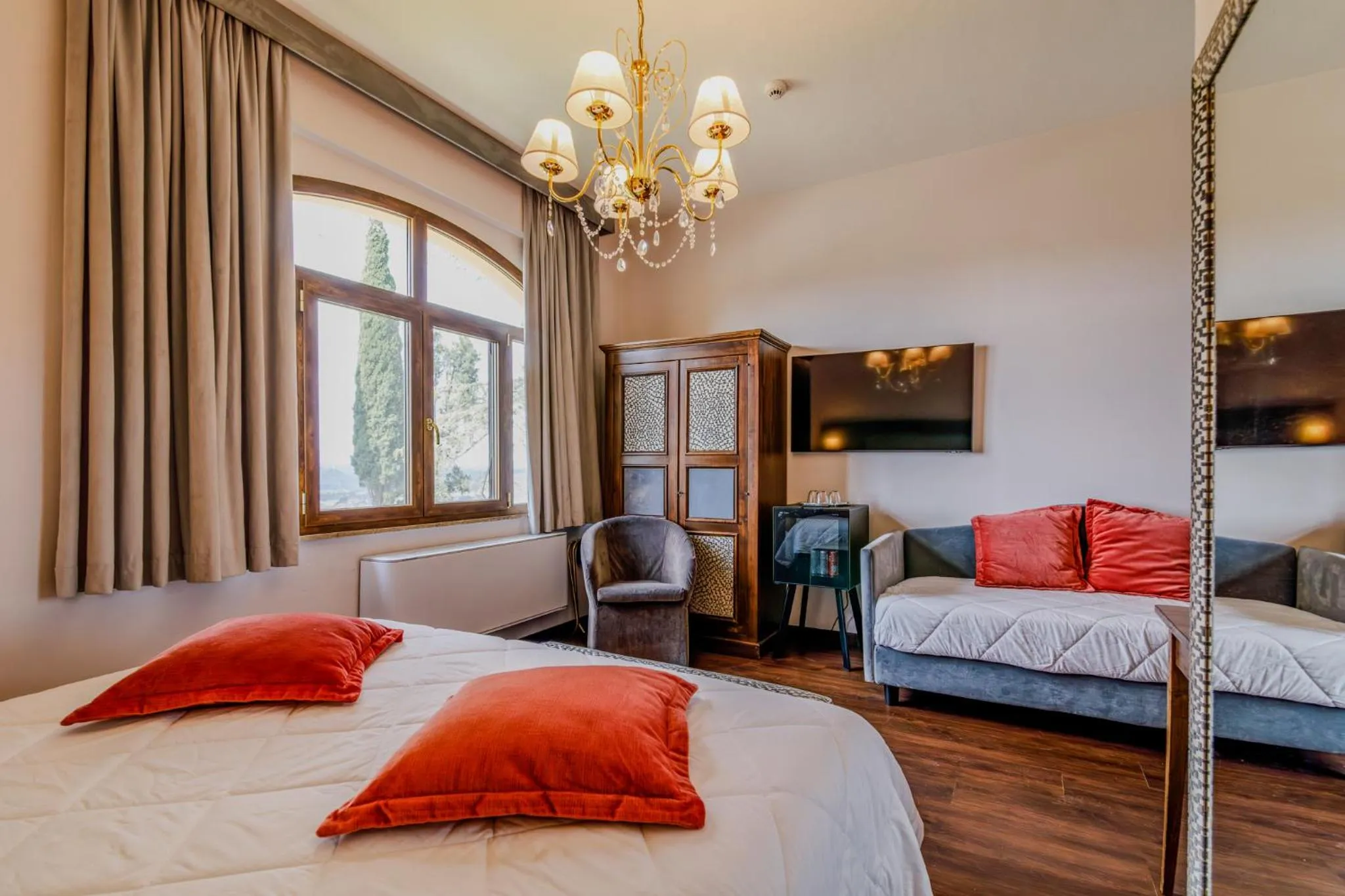 Bed in Villa Lecchi Hotel Wellness
