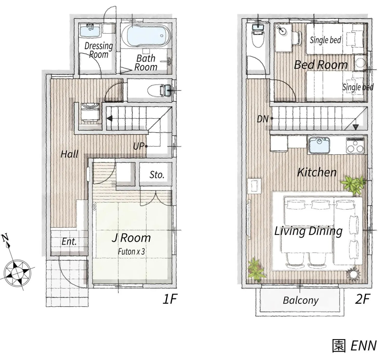 Floor plan in FUJI-AKATSUKI Enn