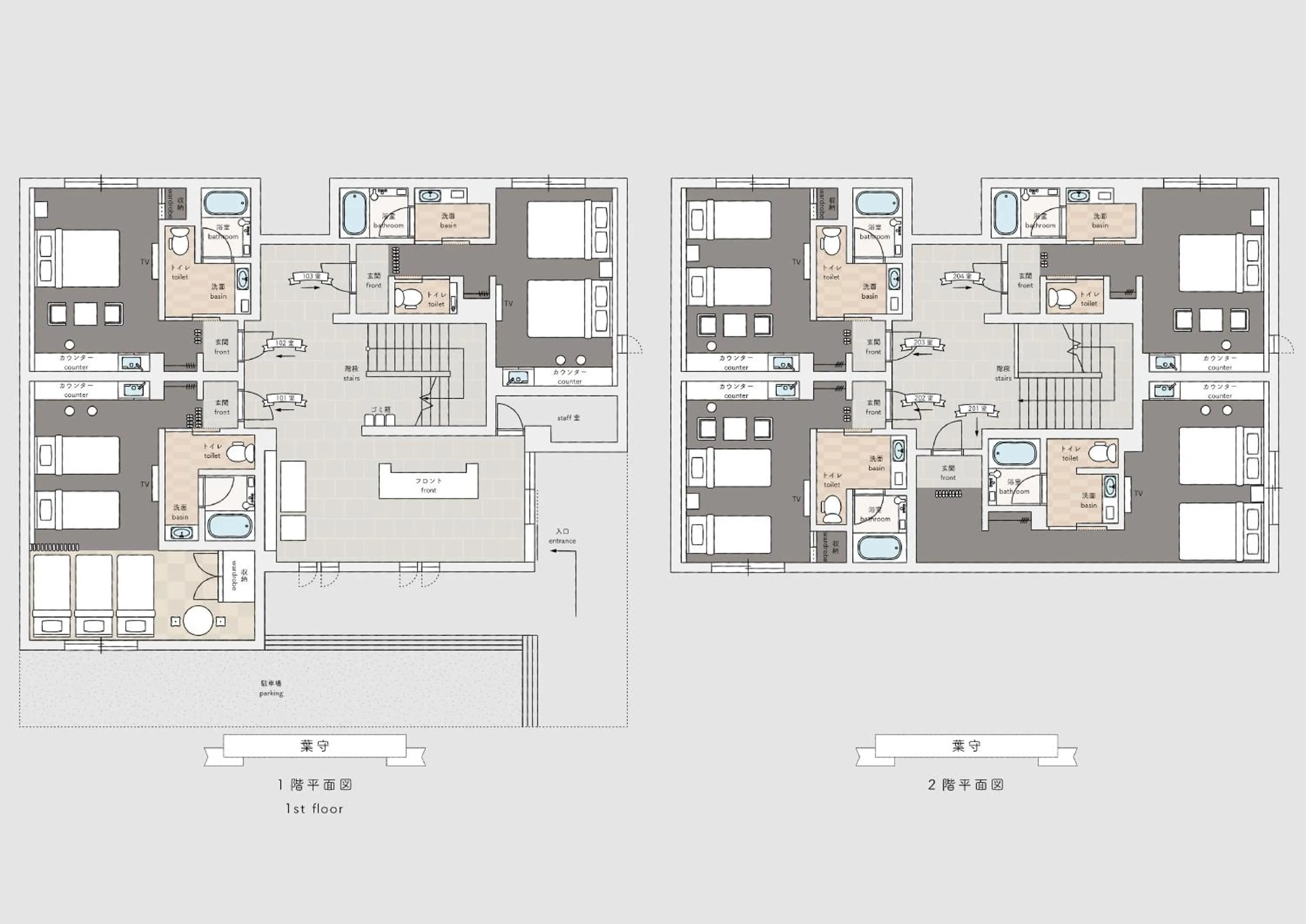 Floor plan in Hotel Naranohamori