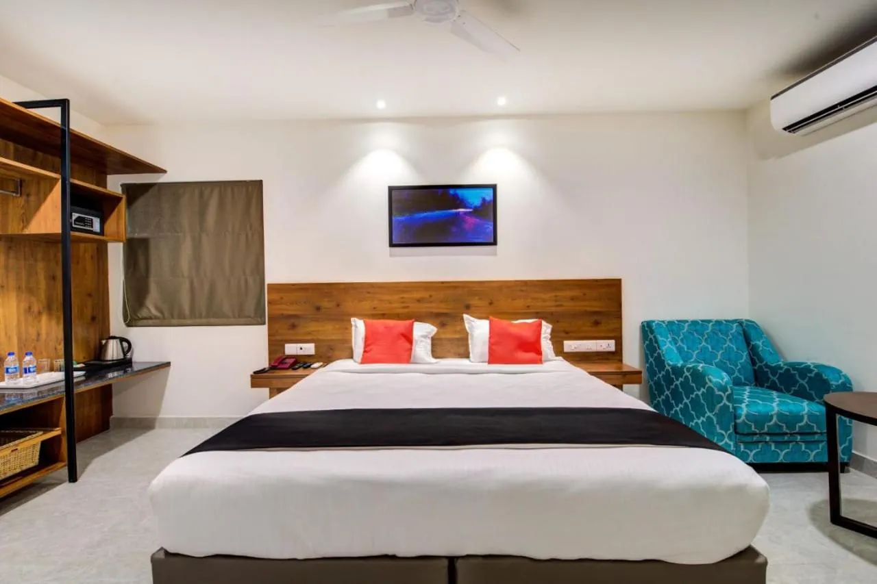 Bed in Arunaa Inn Airport Hotel,Chennai