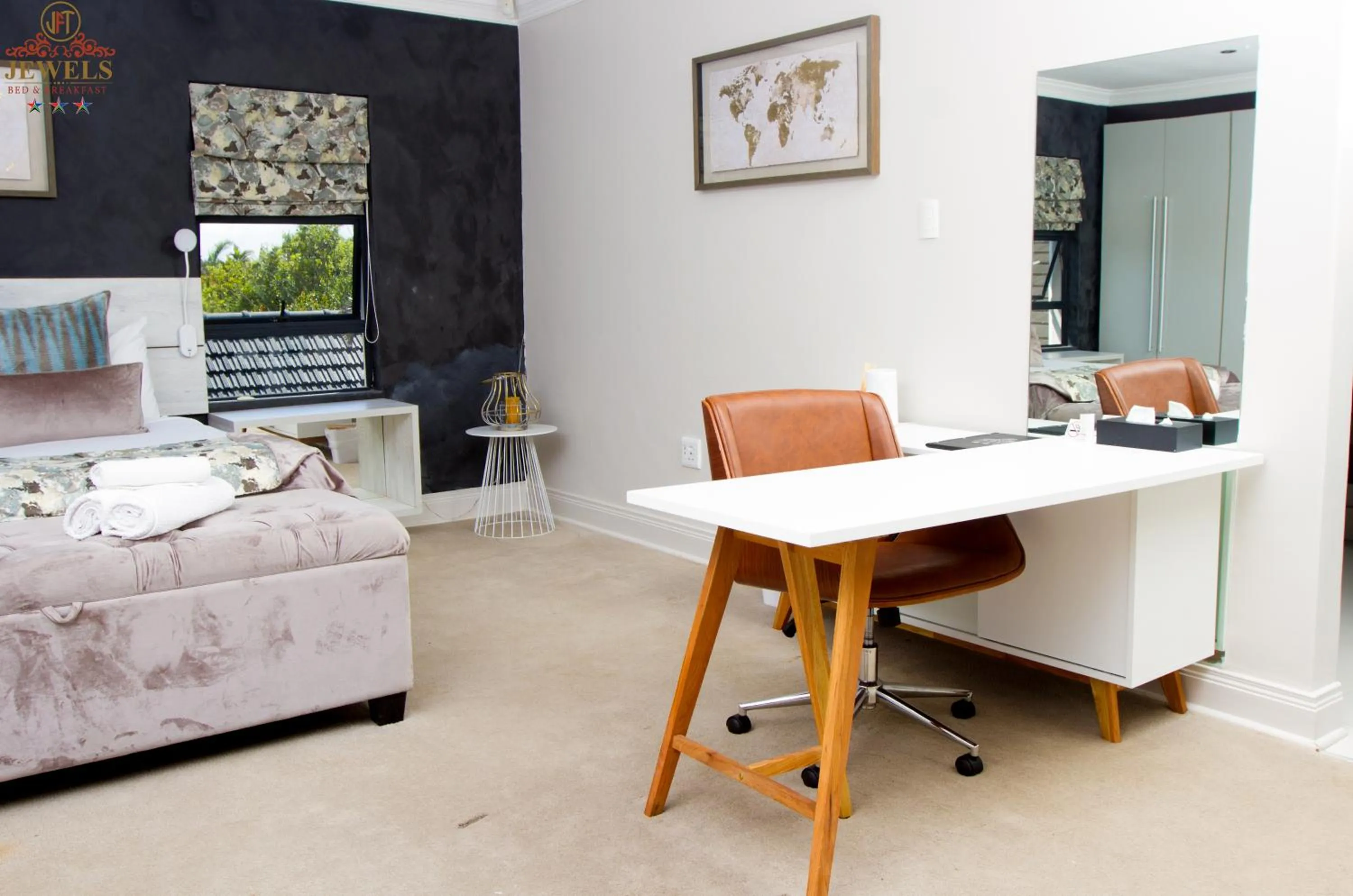 Seating area in JFT Jewels Guest House