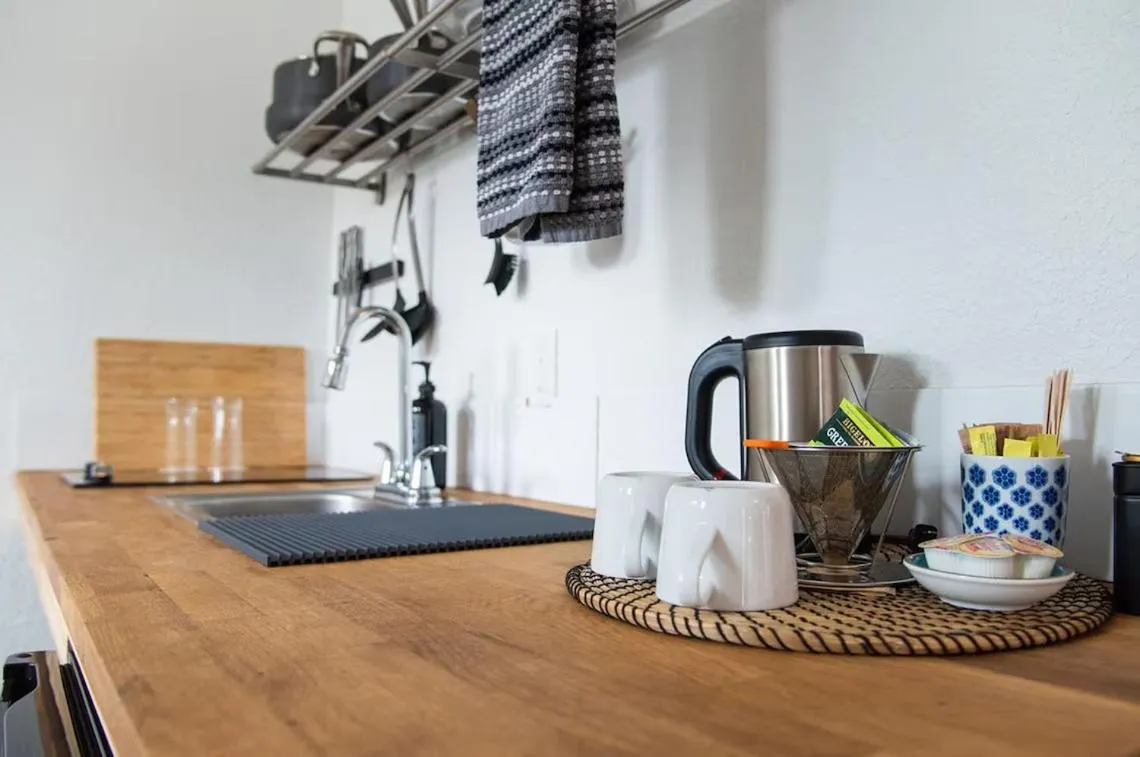 Kitchen or kitchenette in The Nightingale Motel