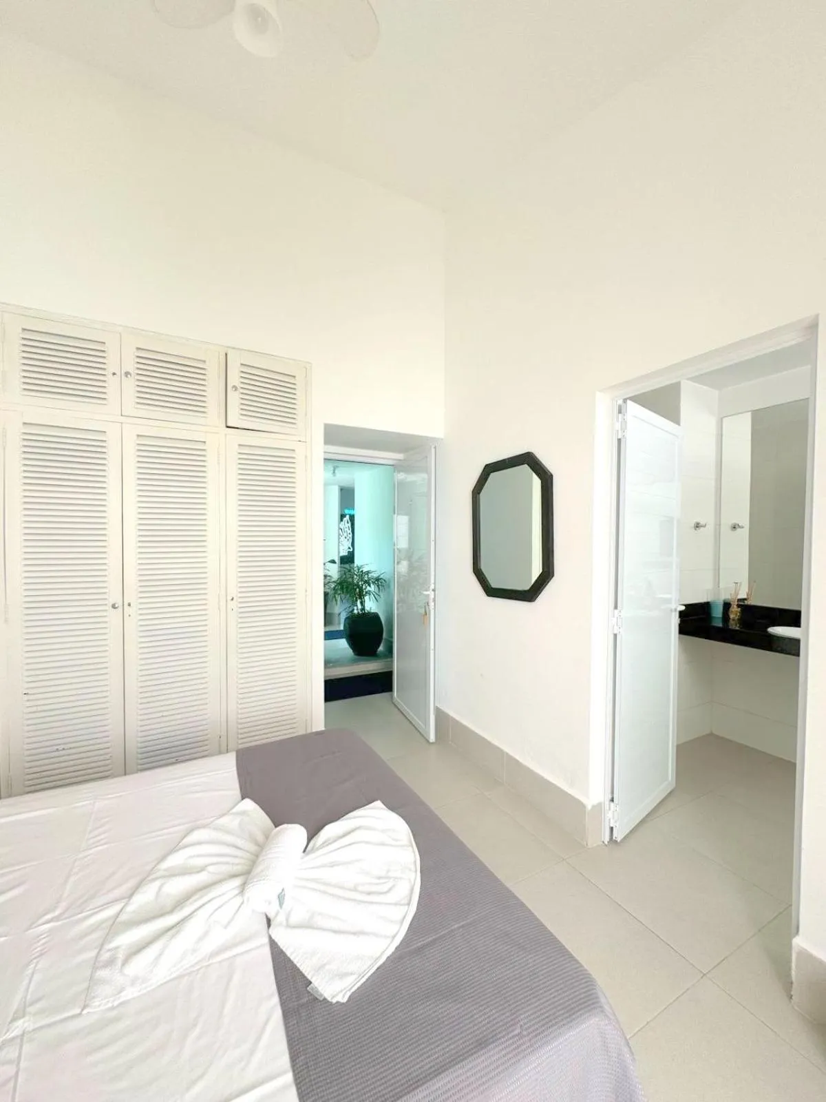 Bed in Pousada Village Cozumel