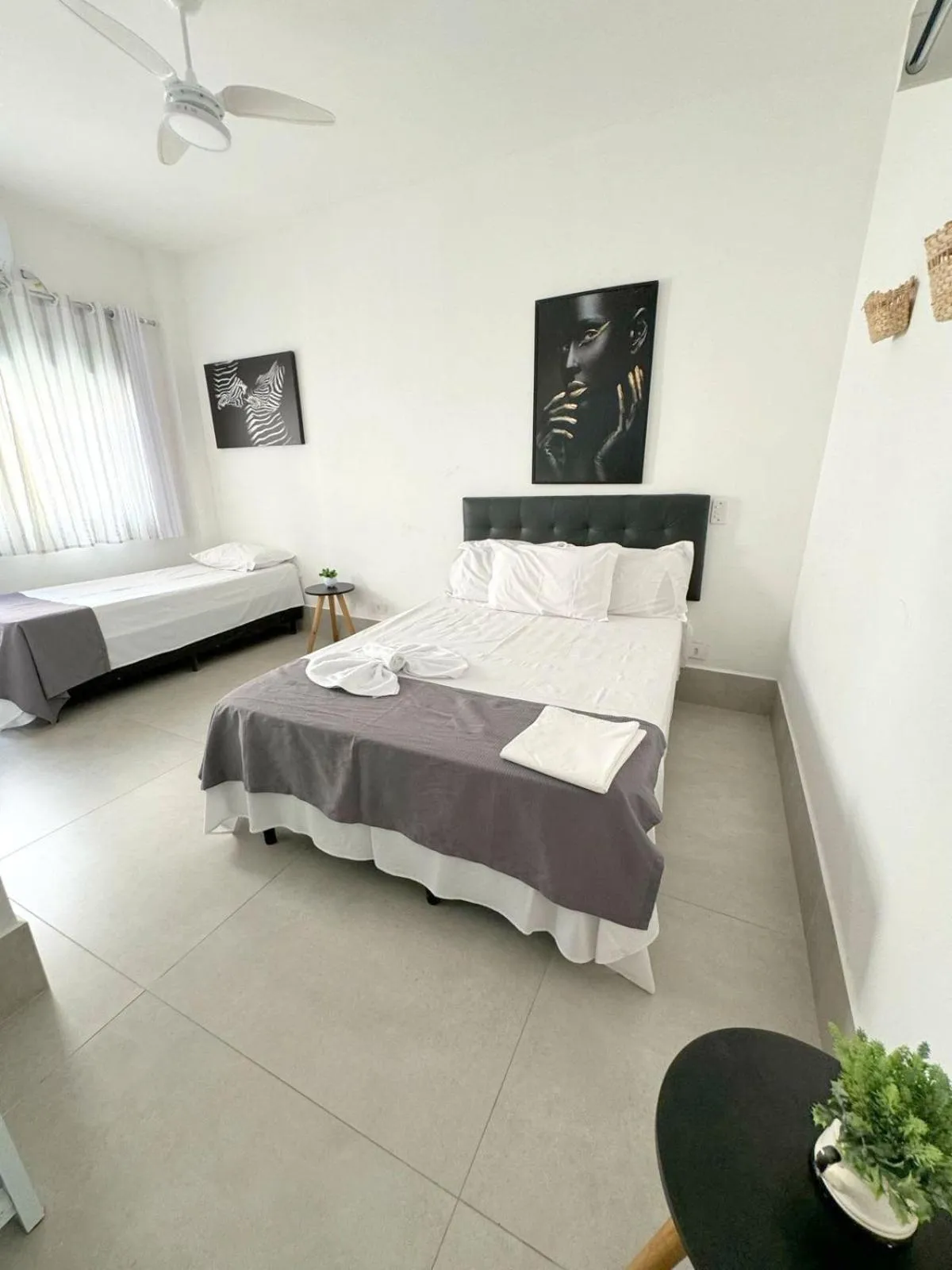 Bed in Pousada Village Cozumel