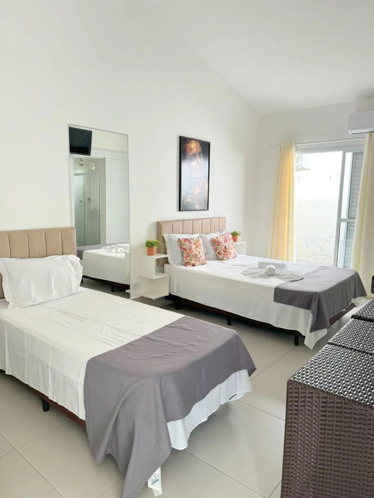 Bed in Pousada Village Cozumel