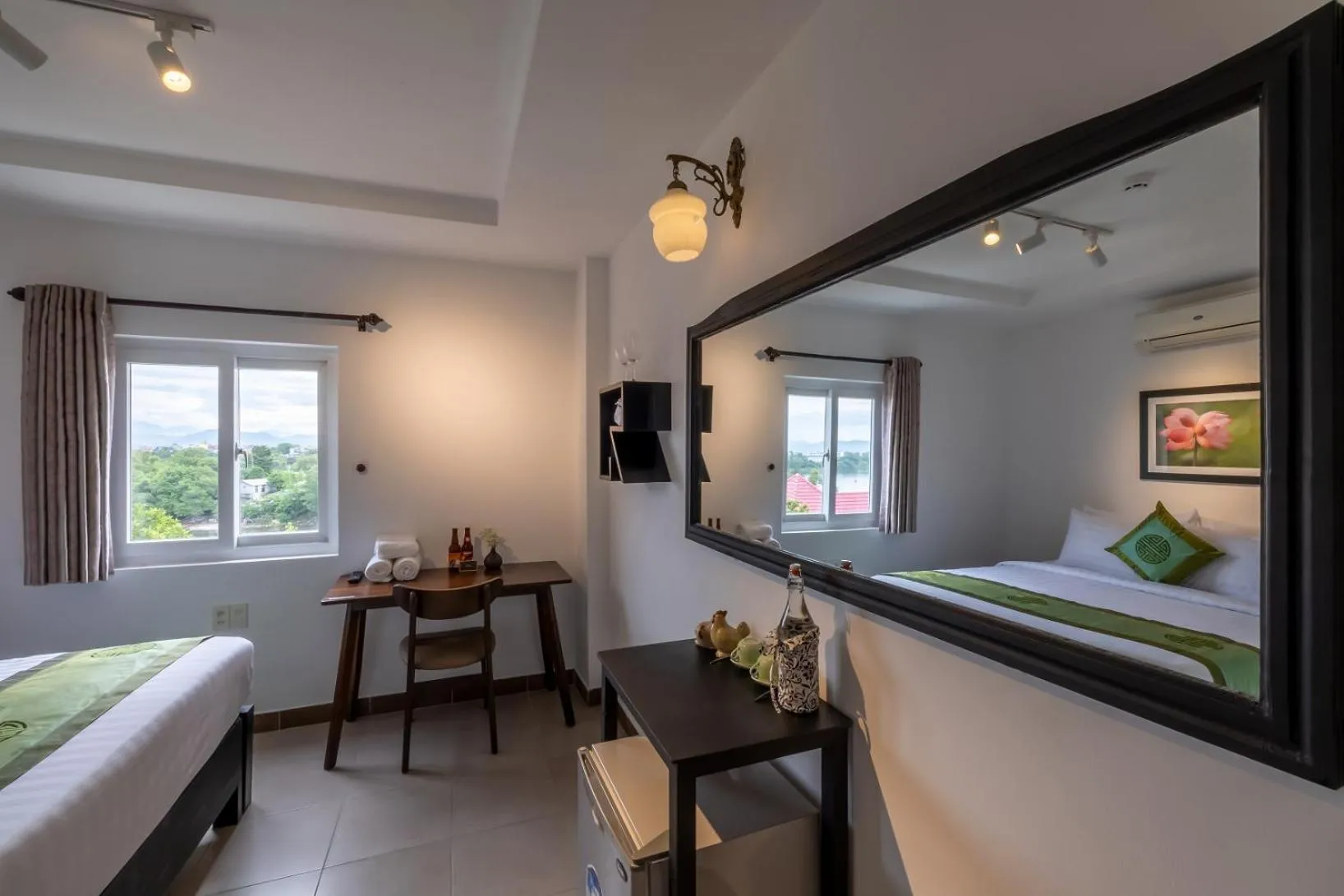 Bed in Purple Hue - Charming Riverside