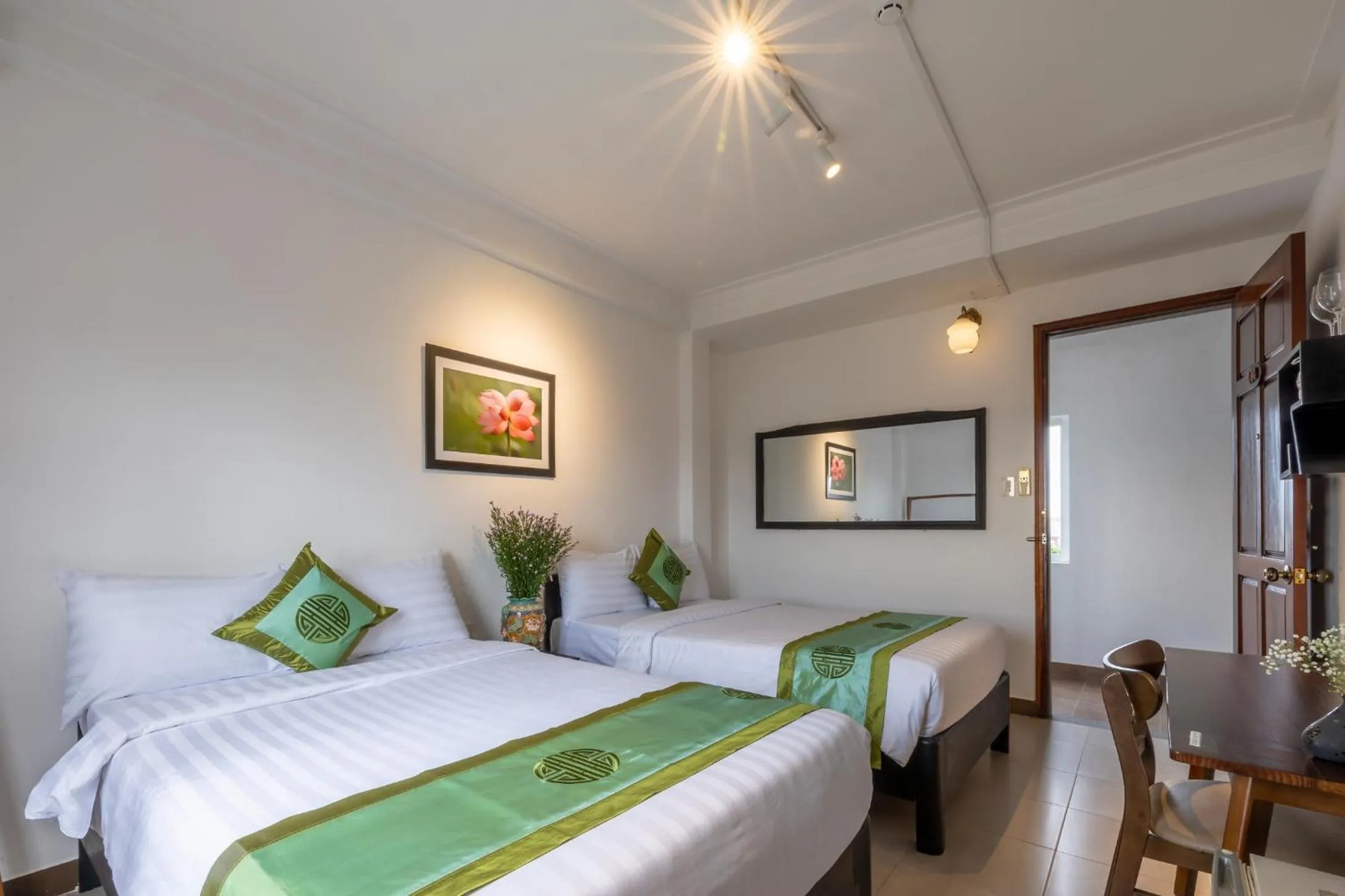 Bed in Purple Hue - Charming Riverside