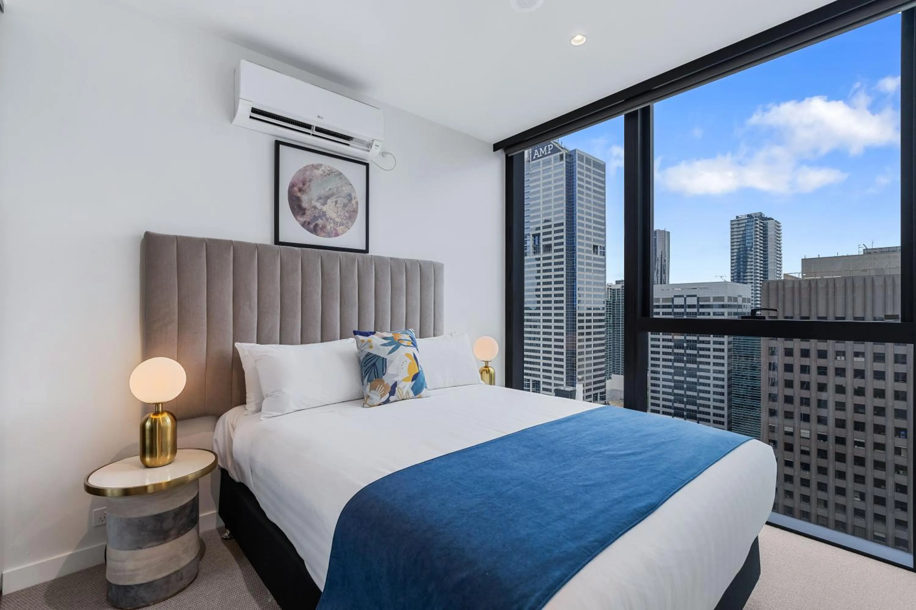 Bed in Collins House Apartments by CLLIX