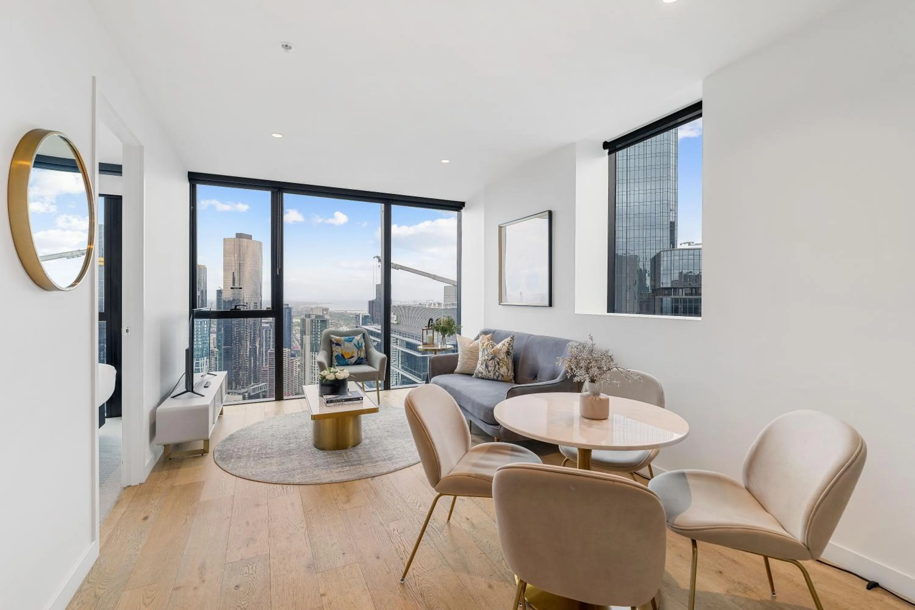Living room in Collins House Apartments by CLLIX