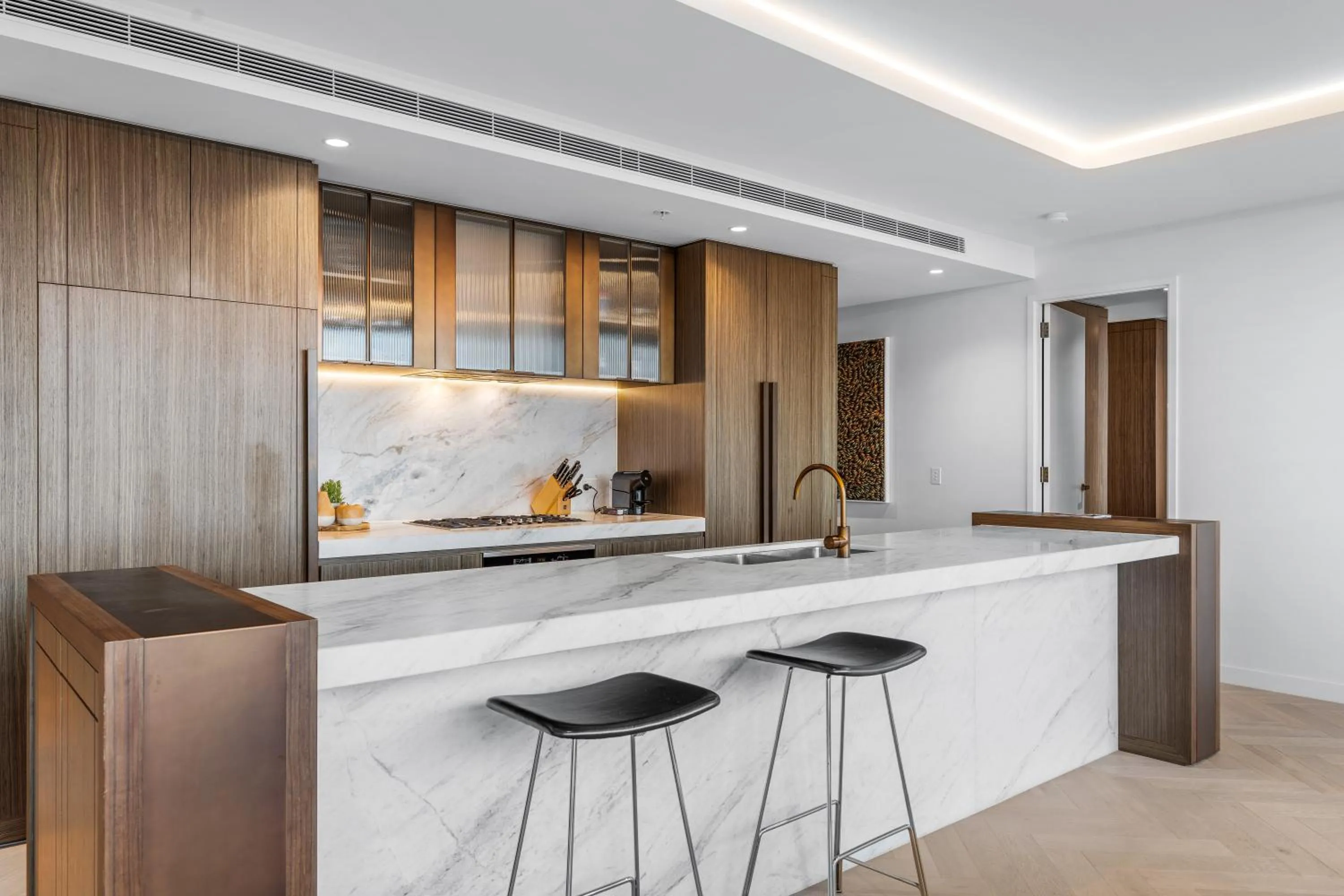 kitchen in Collins House Apartments by CLLIX