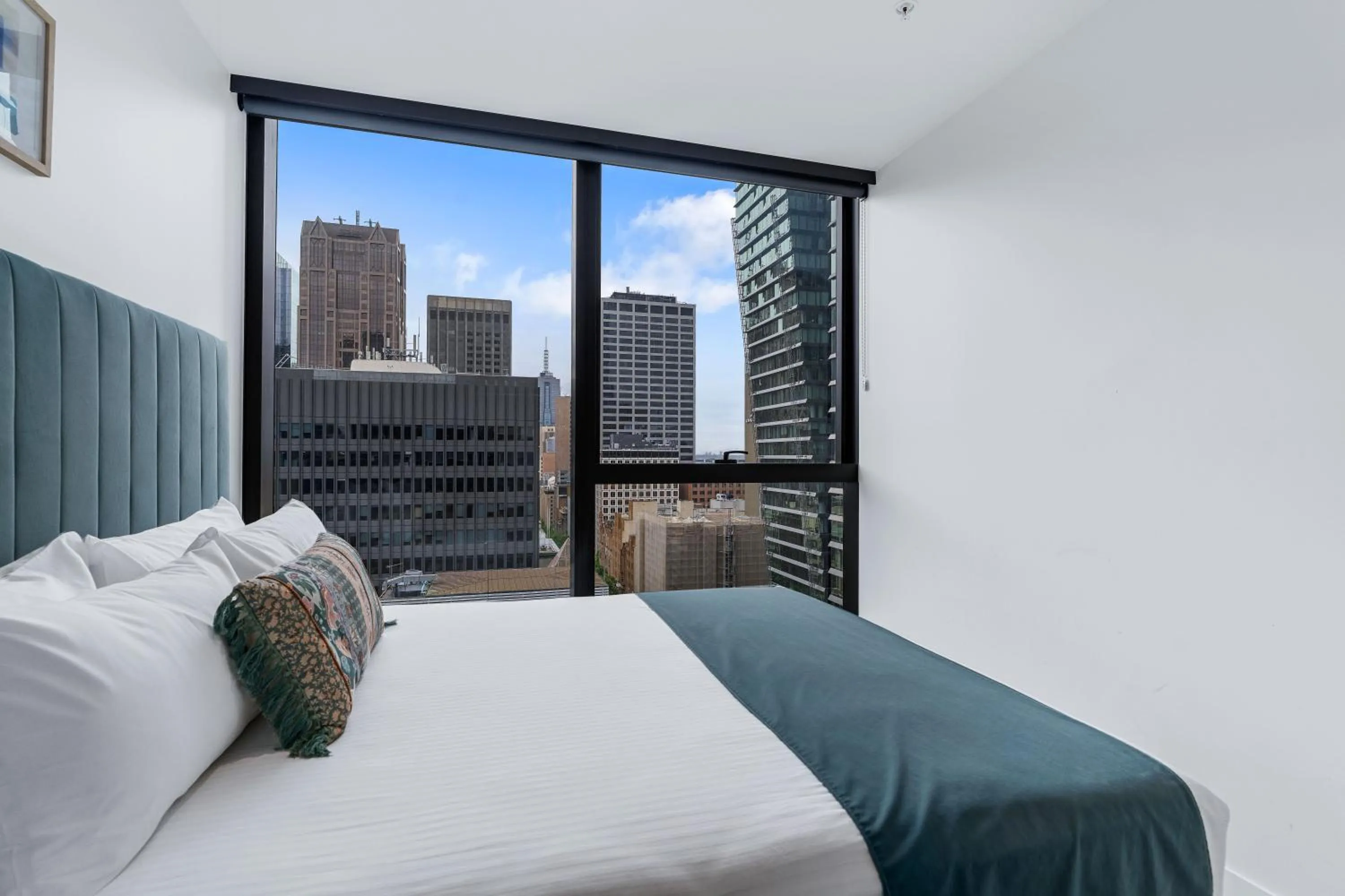 Bed in Collins House Apartments by CLLIX