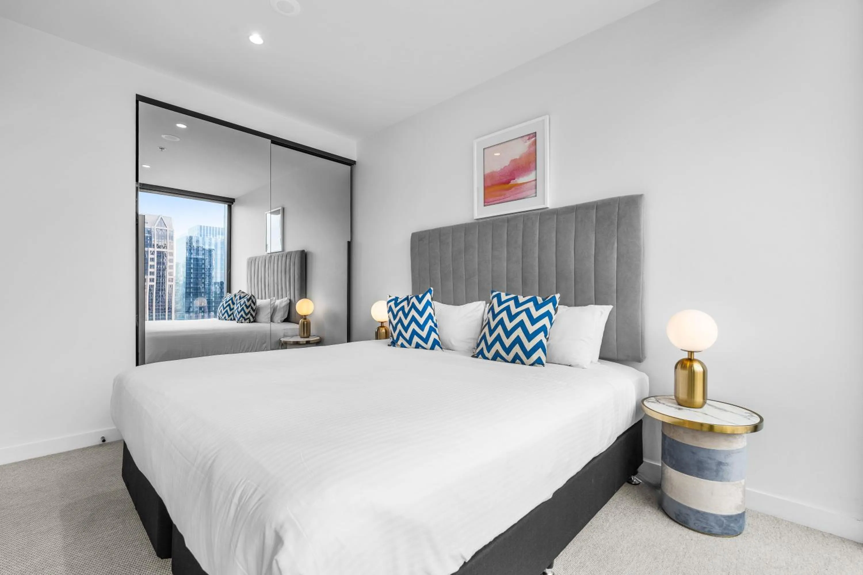 Bedroom, Bed in Collins House Apartments by CLLIX