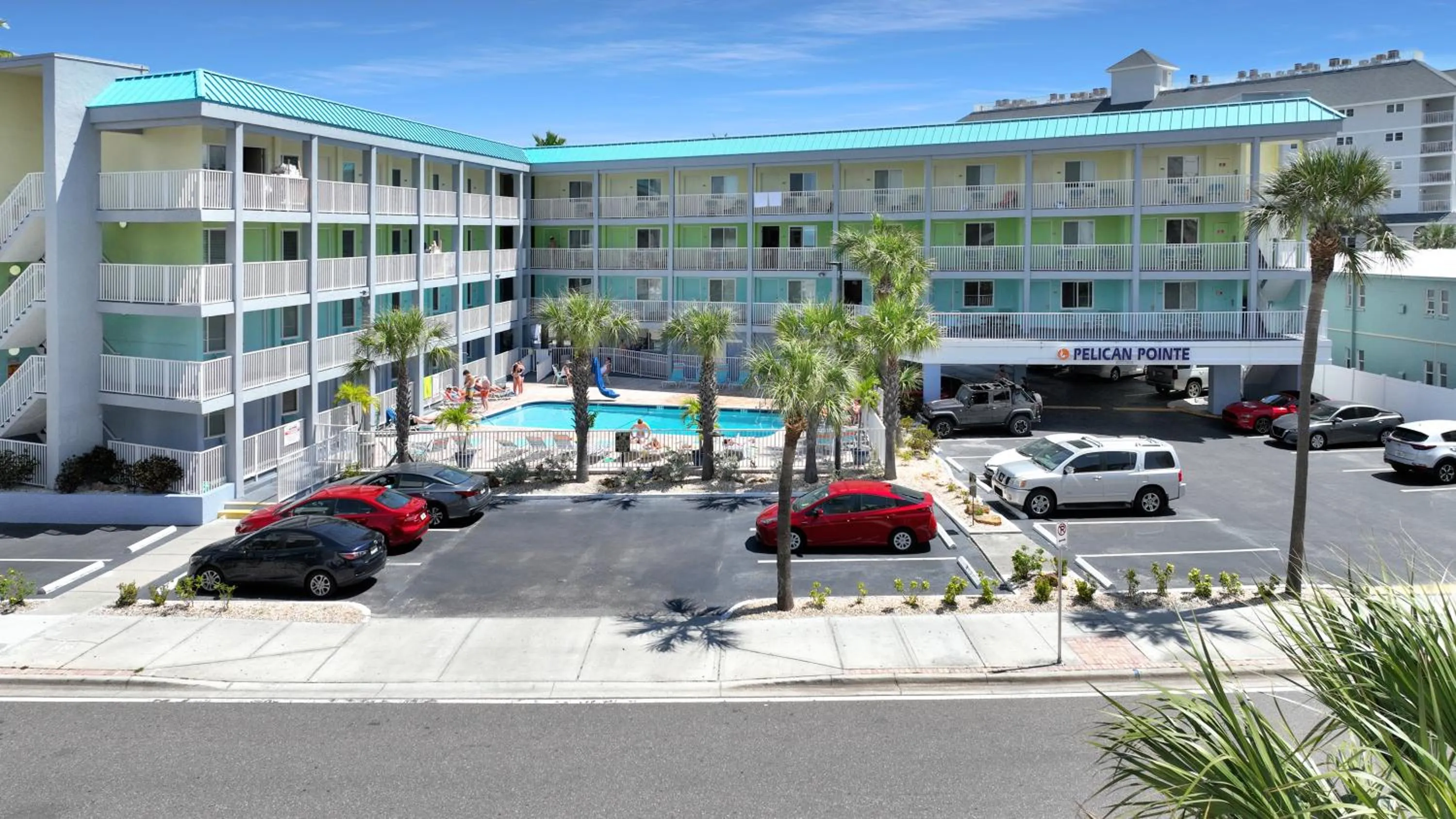Property building in Pelican Pointe Clearwater Beach Hotel