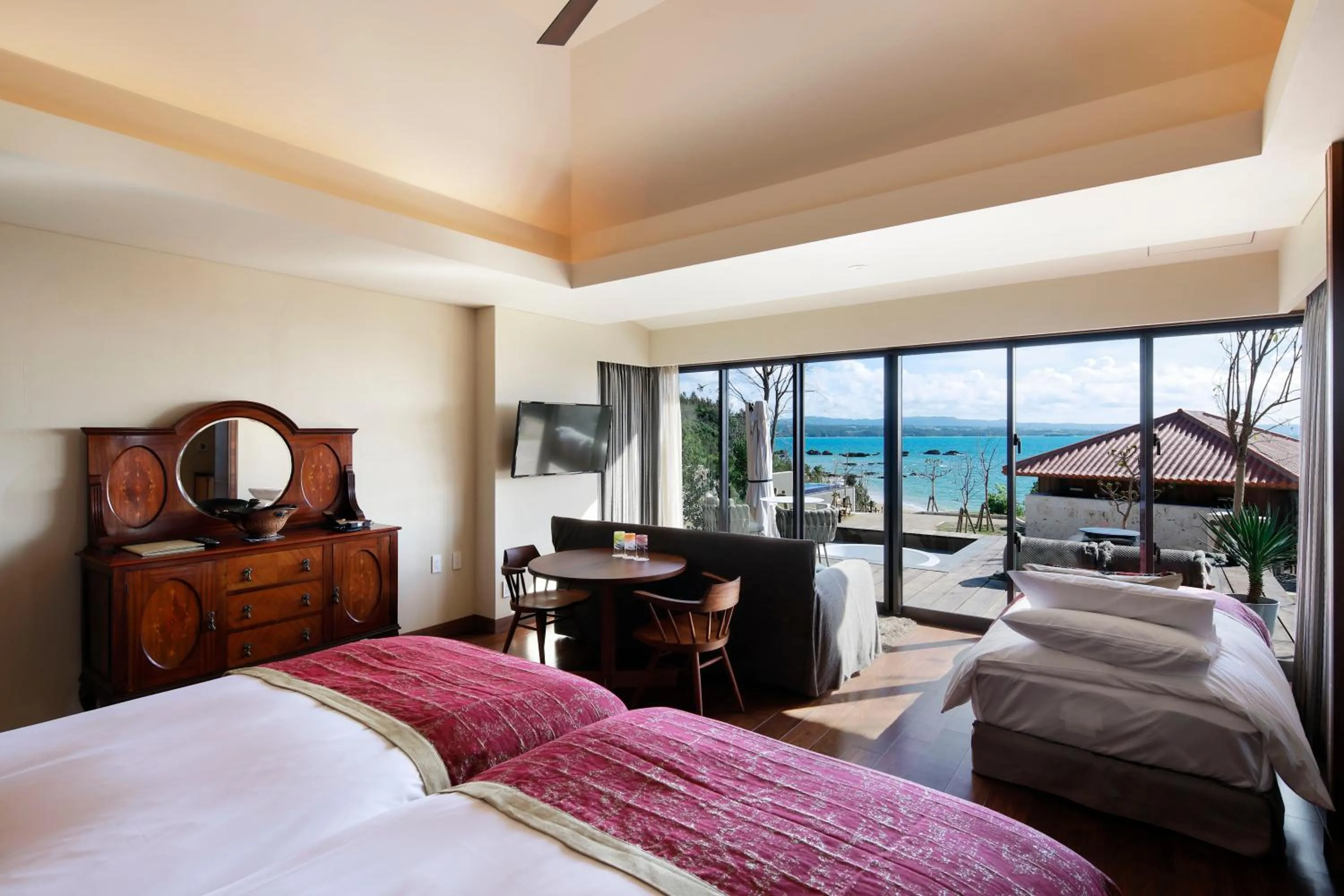 Photo of the whole room, Bed in THE HIRAMATSU HOTELS & RESORTS GINOZA OKINAWA