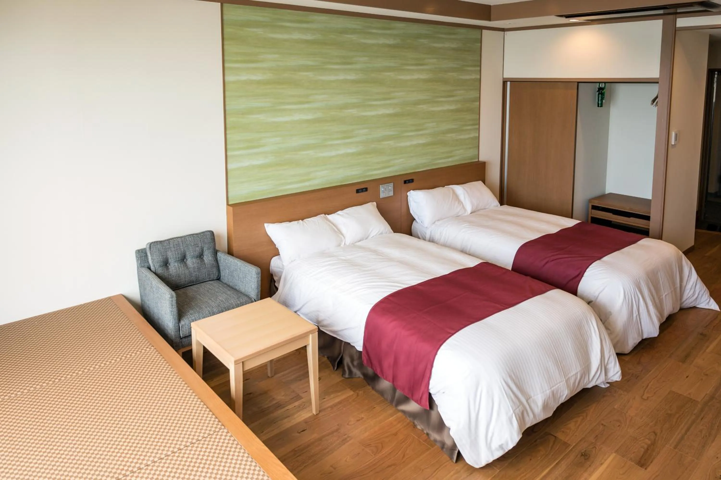 Bed in Oarai Hotel Annex Gyoraian