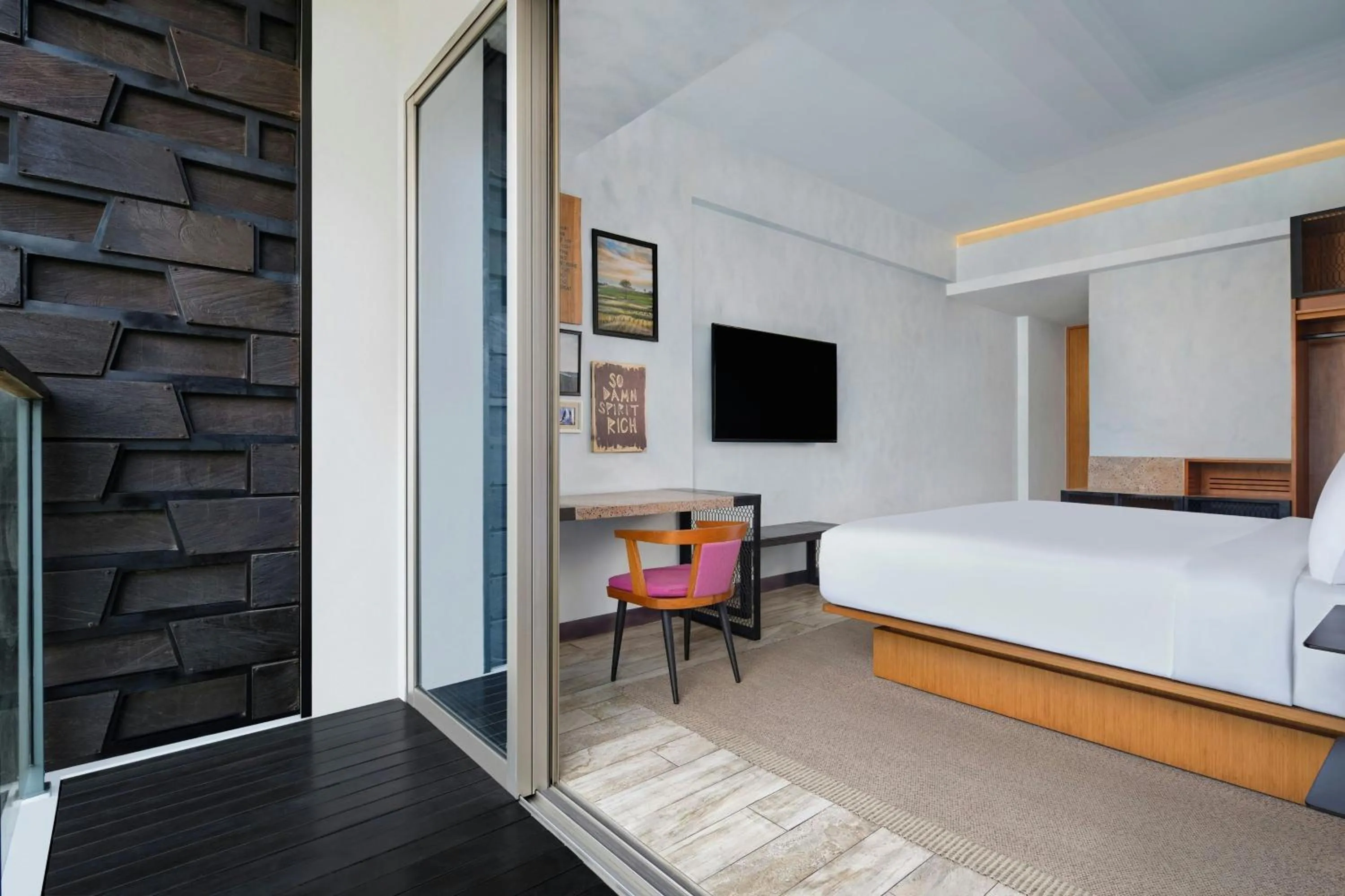 Photo of the whole room, Bed in Aloft Bali Seminyak