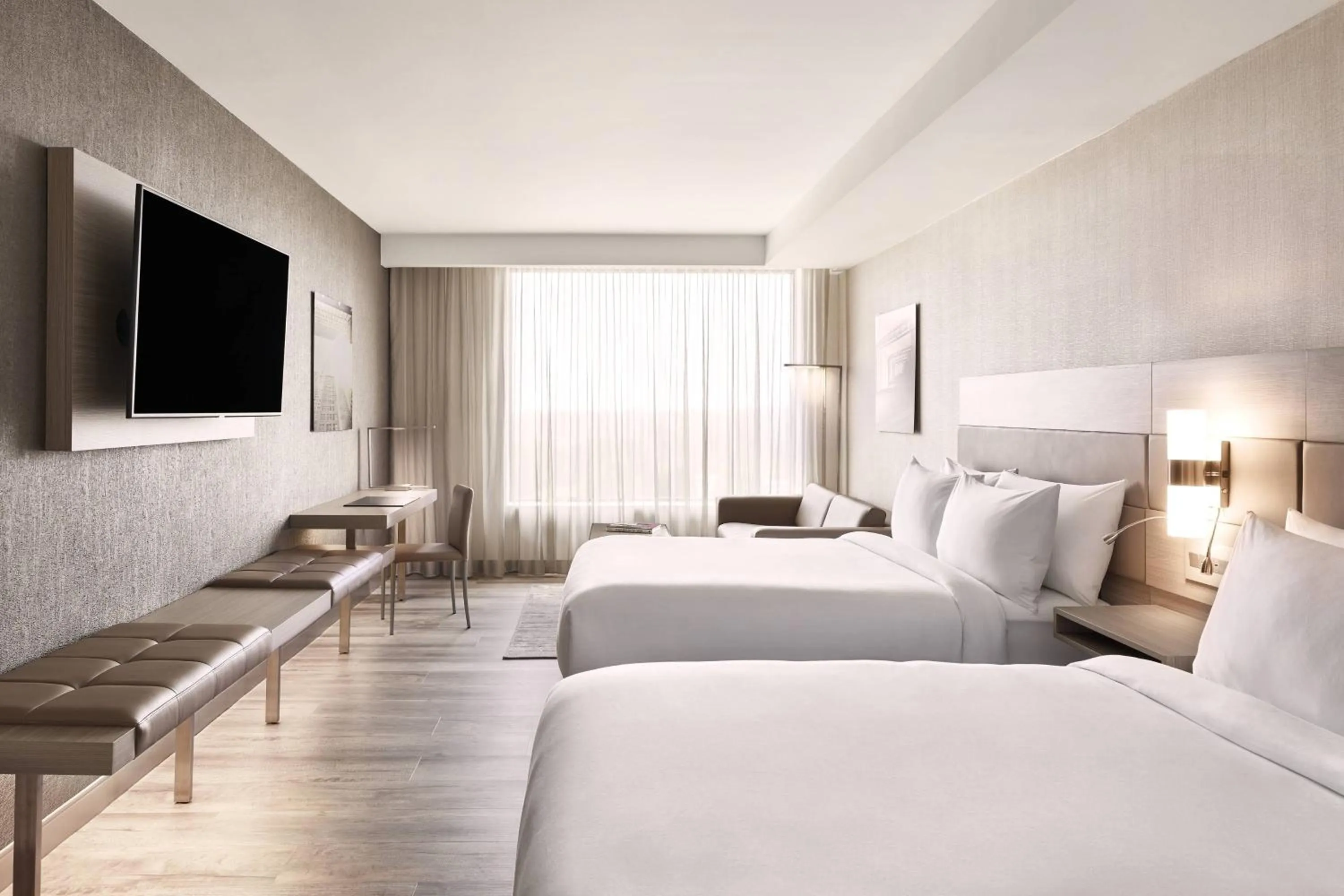 Photo of the whole room, Bed in AC Hotel by Marriott Bridgewater