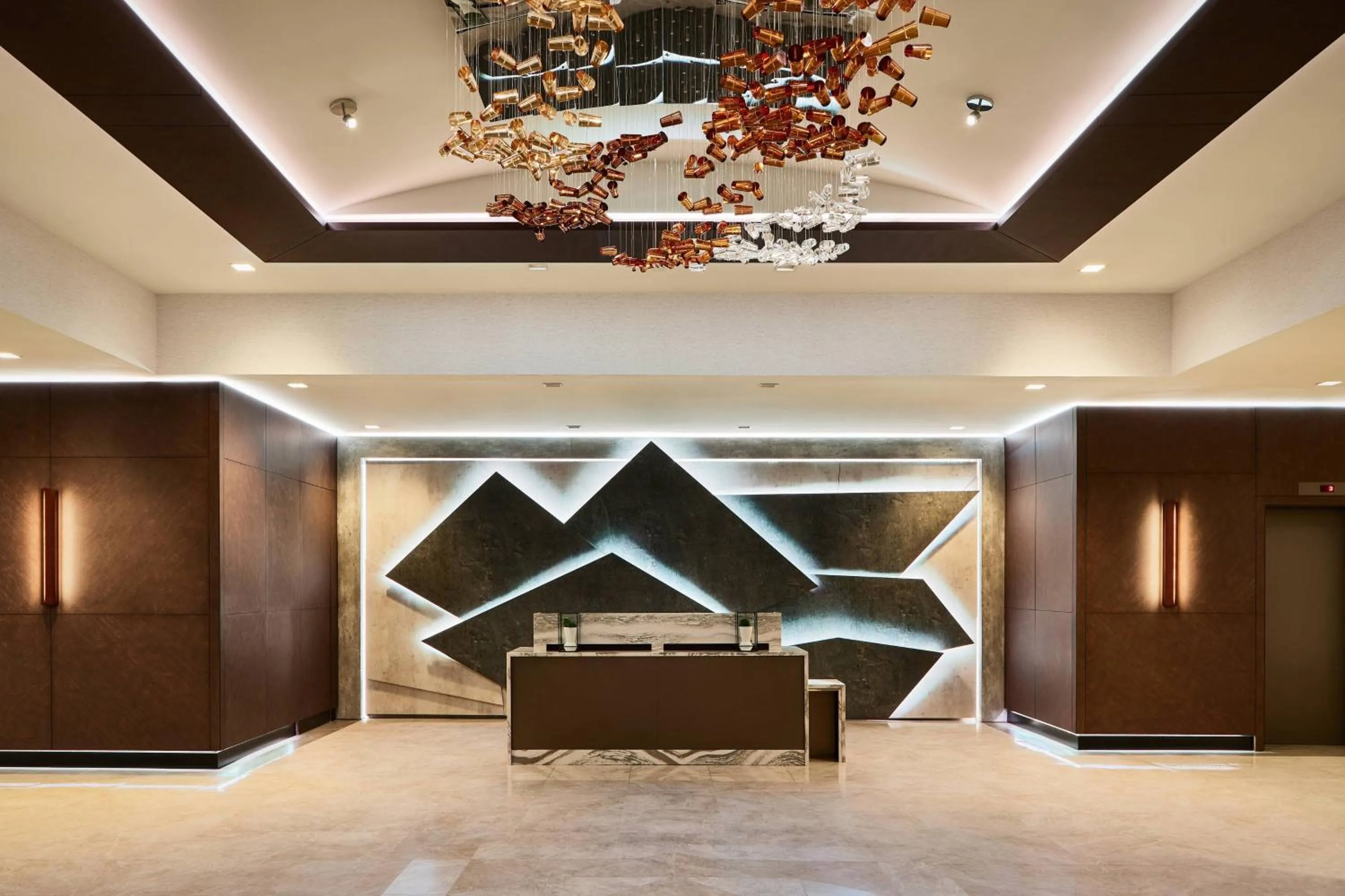 Lobby or reception in AC Hotel by Marriott Bridgewater