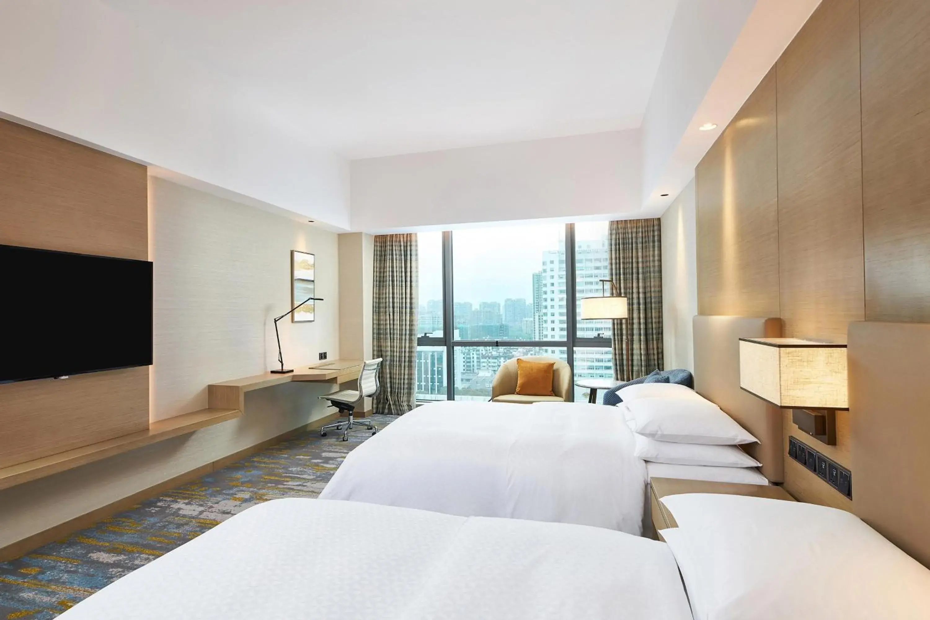 Deluxe Guest room, 2 Queen, City view in Four Points by Sheraton Jiaxing Deluxe Guest room, 2 Queen, City view in Four Points by Sheraton Jiaxing