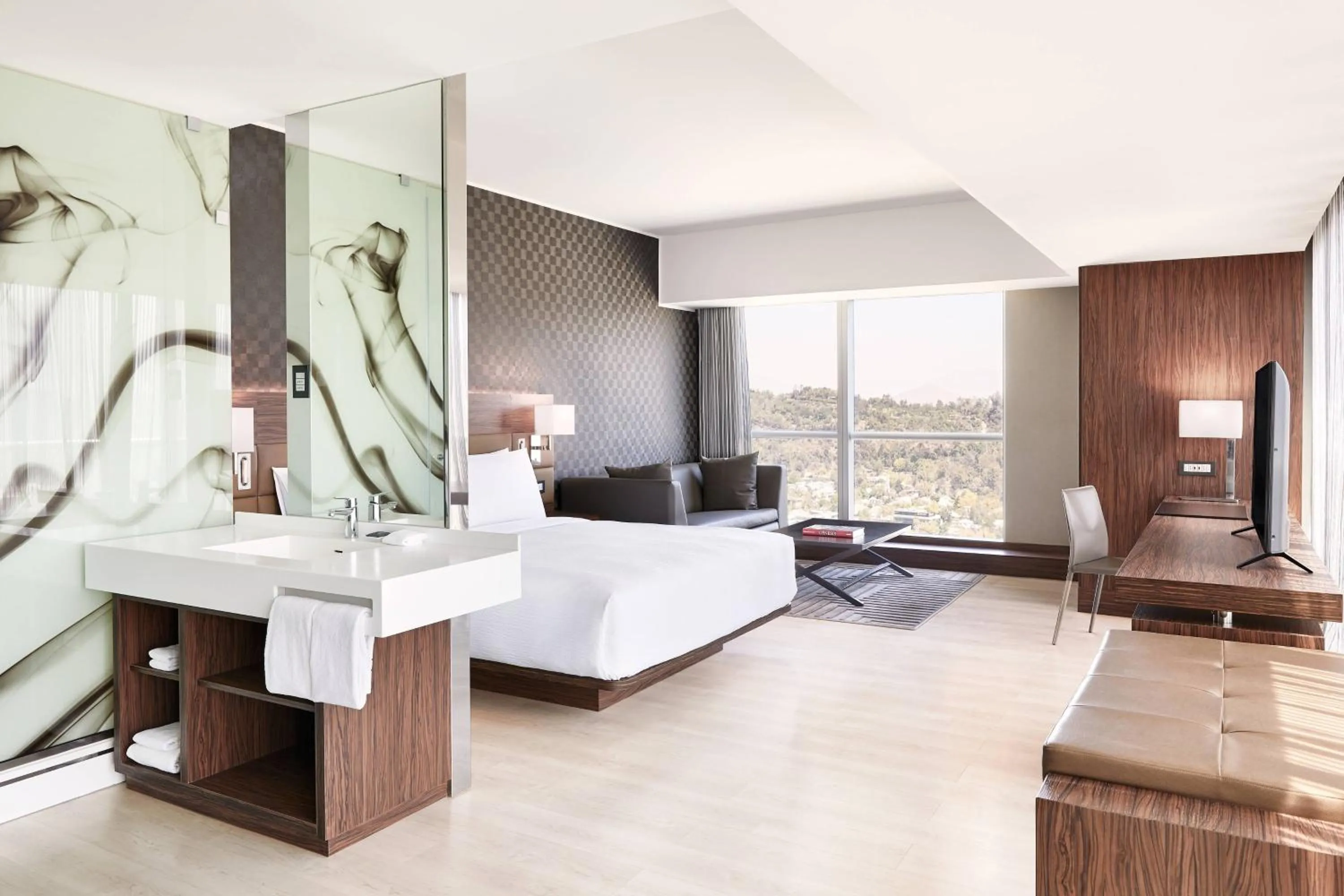 Photo of the whole room, Bed in AC Hotel by Marriott Santiago Cenco Costanera