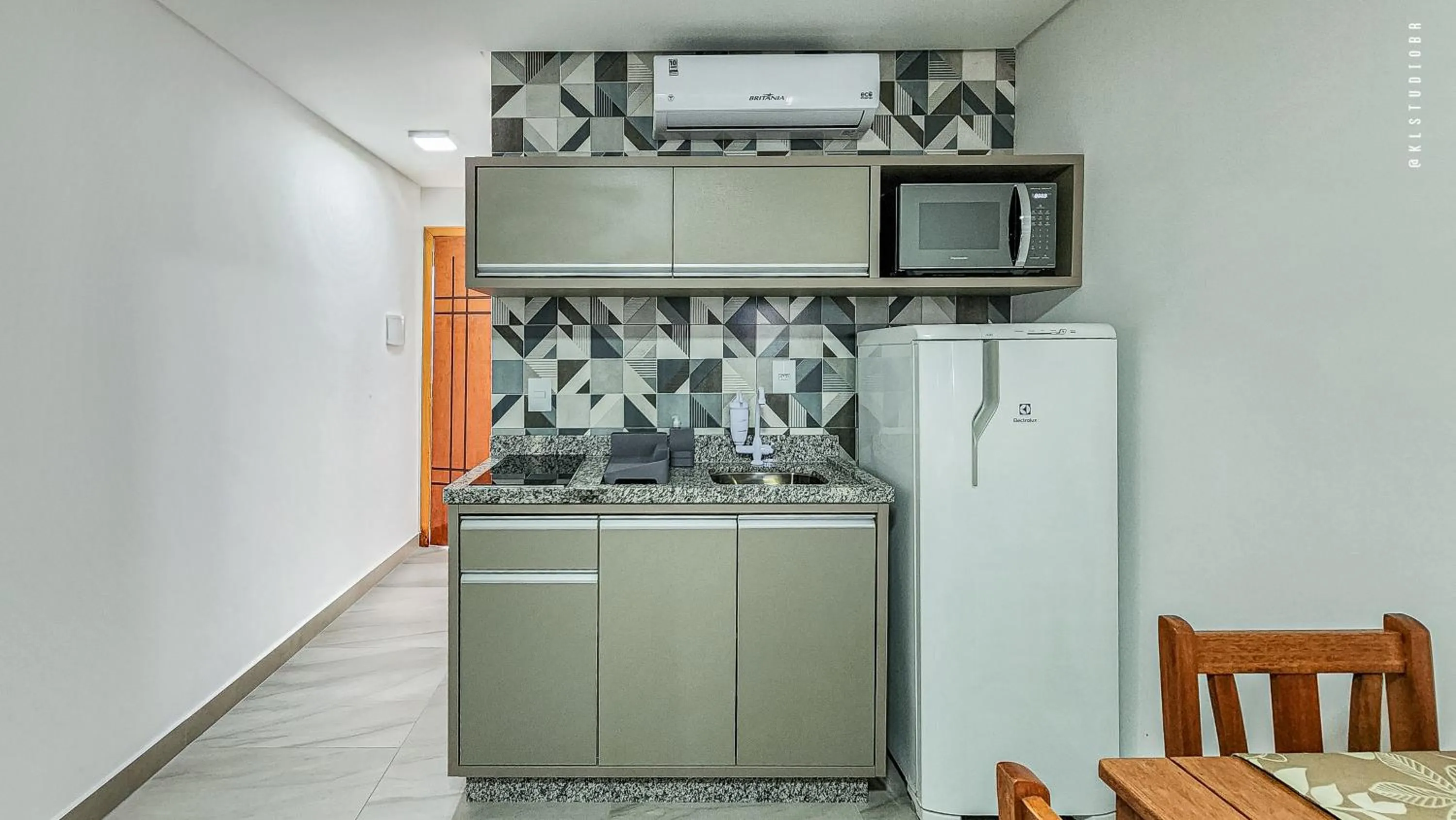 Kitchen or kitchenette in Apart Hotel Canto Grande