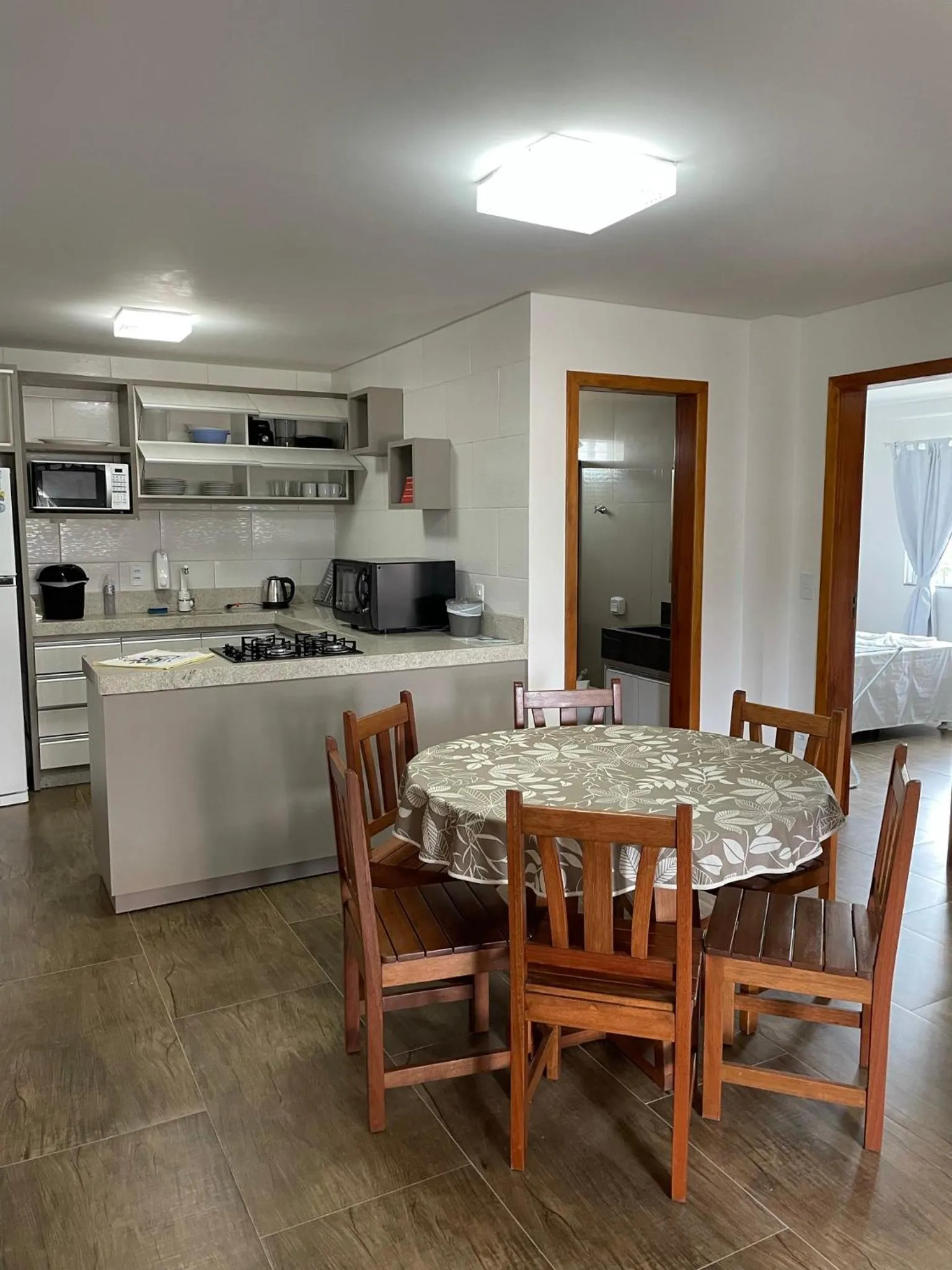 Kitchen or kitchenette in Apart Hotel Canto Grande