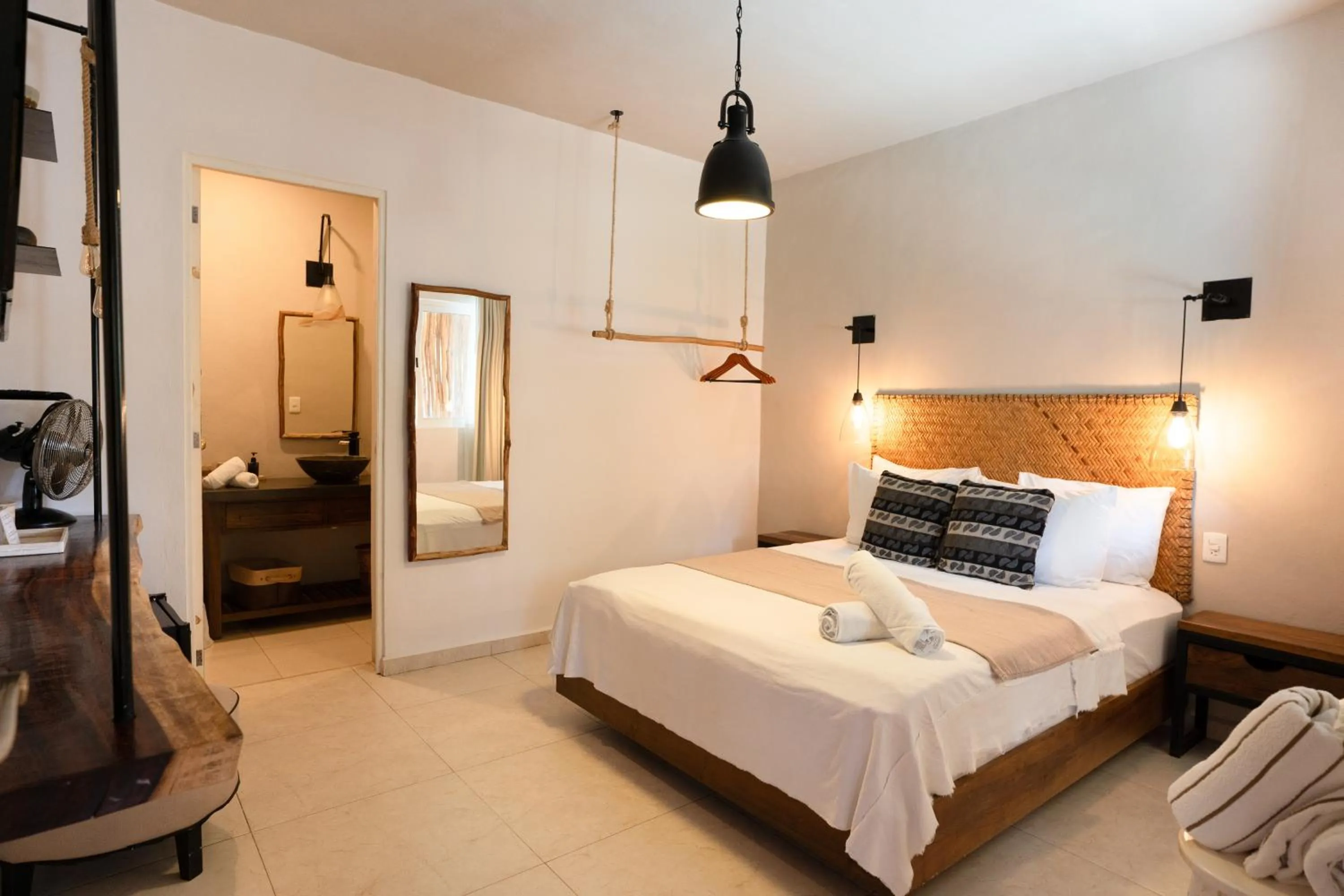 Bed in AGAM Hotel Boutique Bacalar - Adults Only