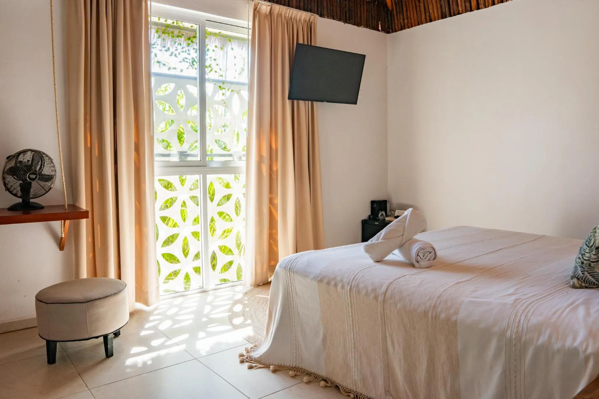 Bed in AGAM Hotel Boutique Bacalar - Adults Only