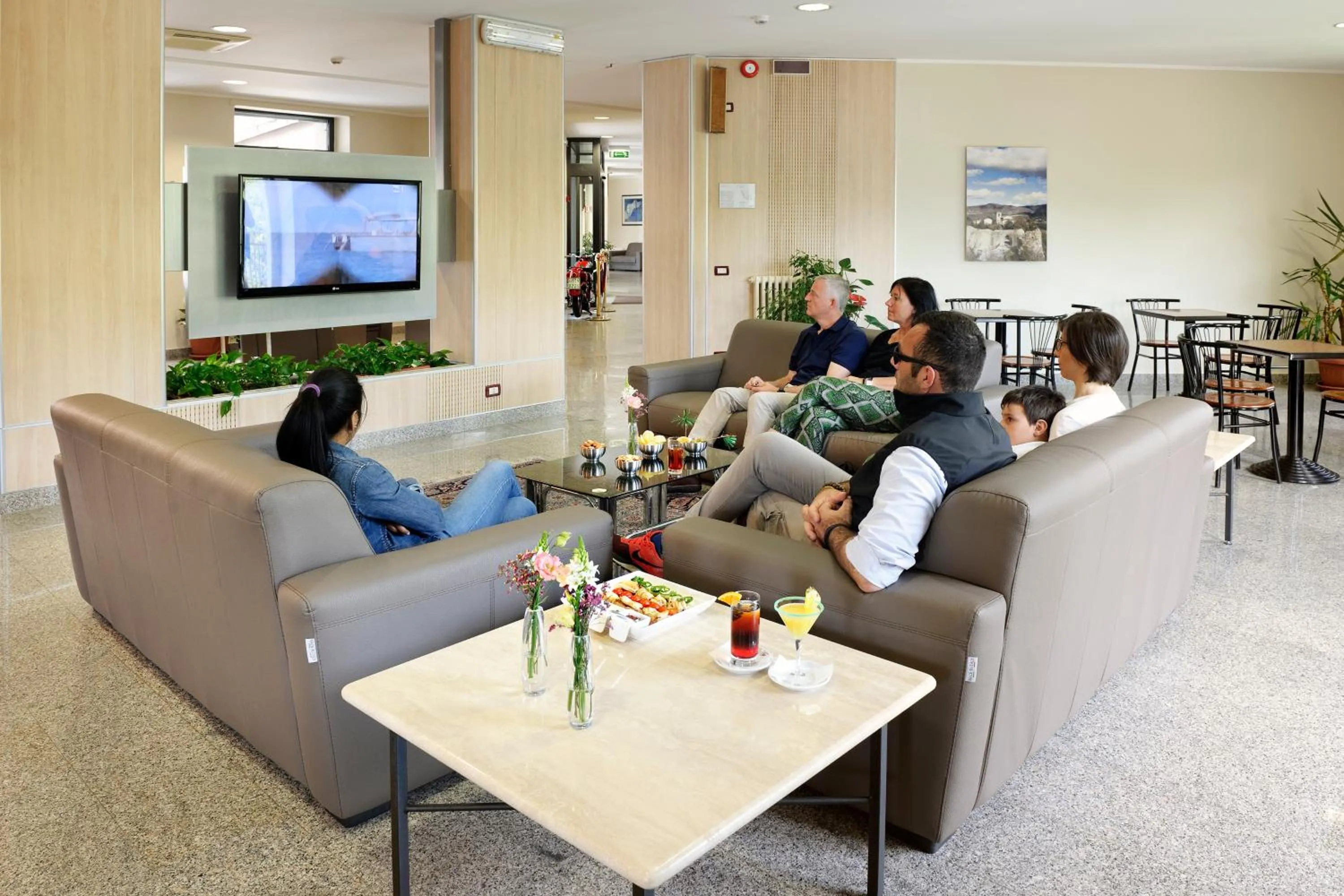 Communal lounge/ TV room in Hotel Delle Rose