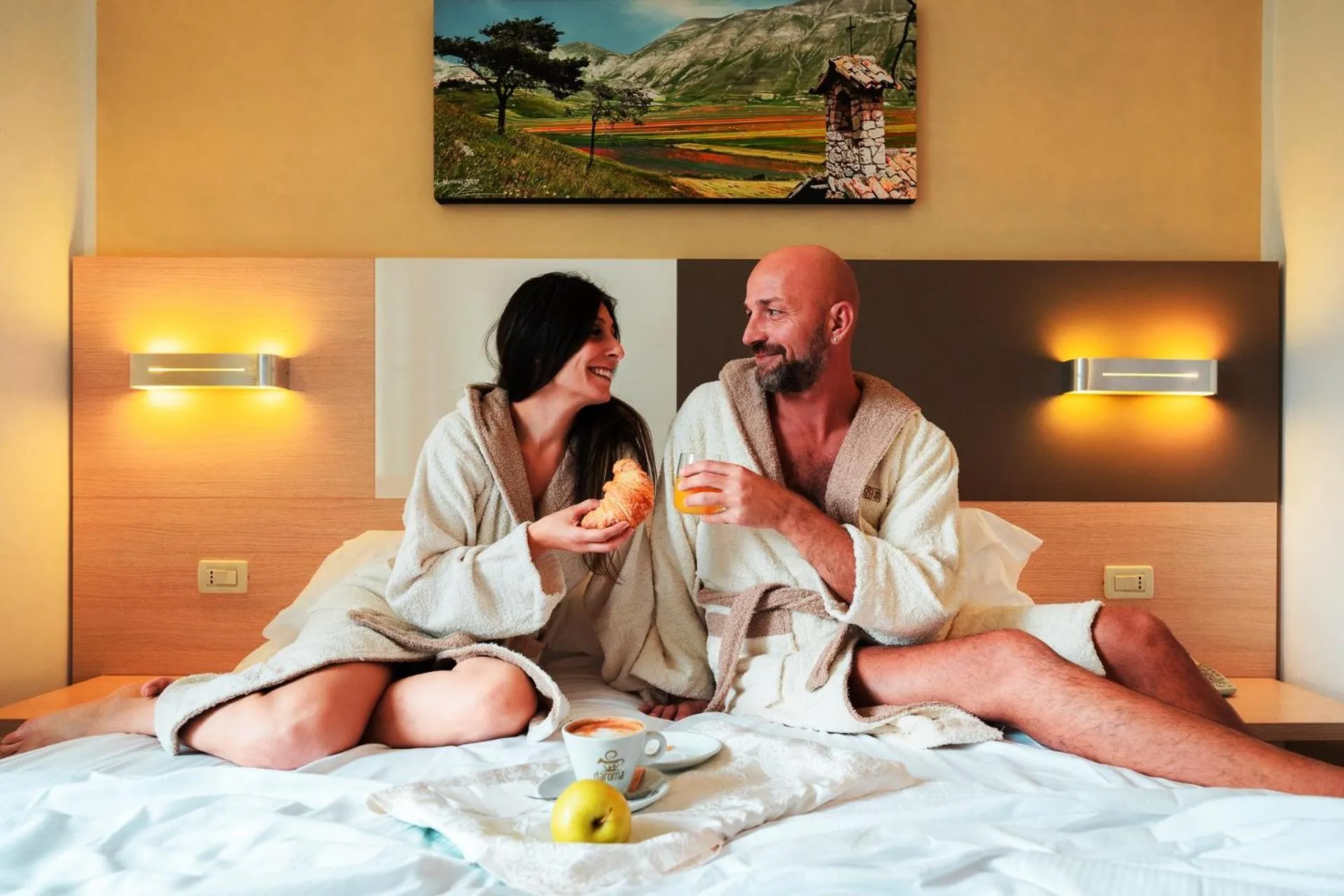 Bedroom, Bed in Hotel Delle Rose