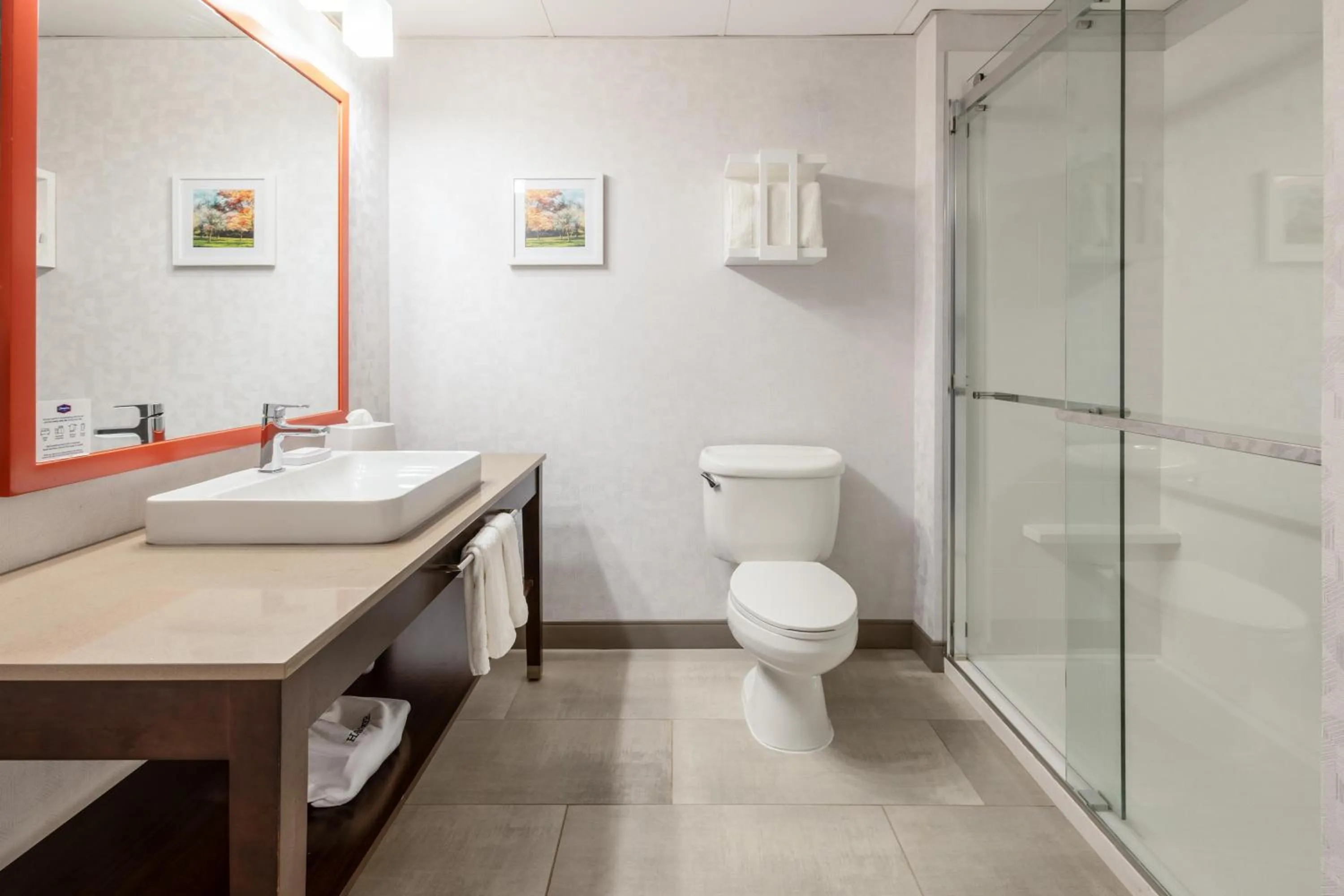 Bathroom in Hampton Inn & Suites By Hilton- Newark Airport Elizabeth