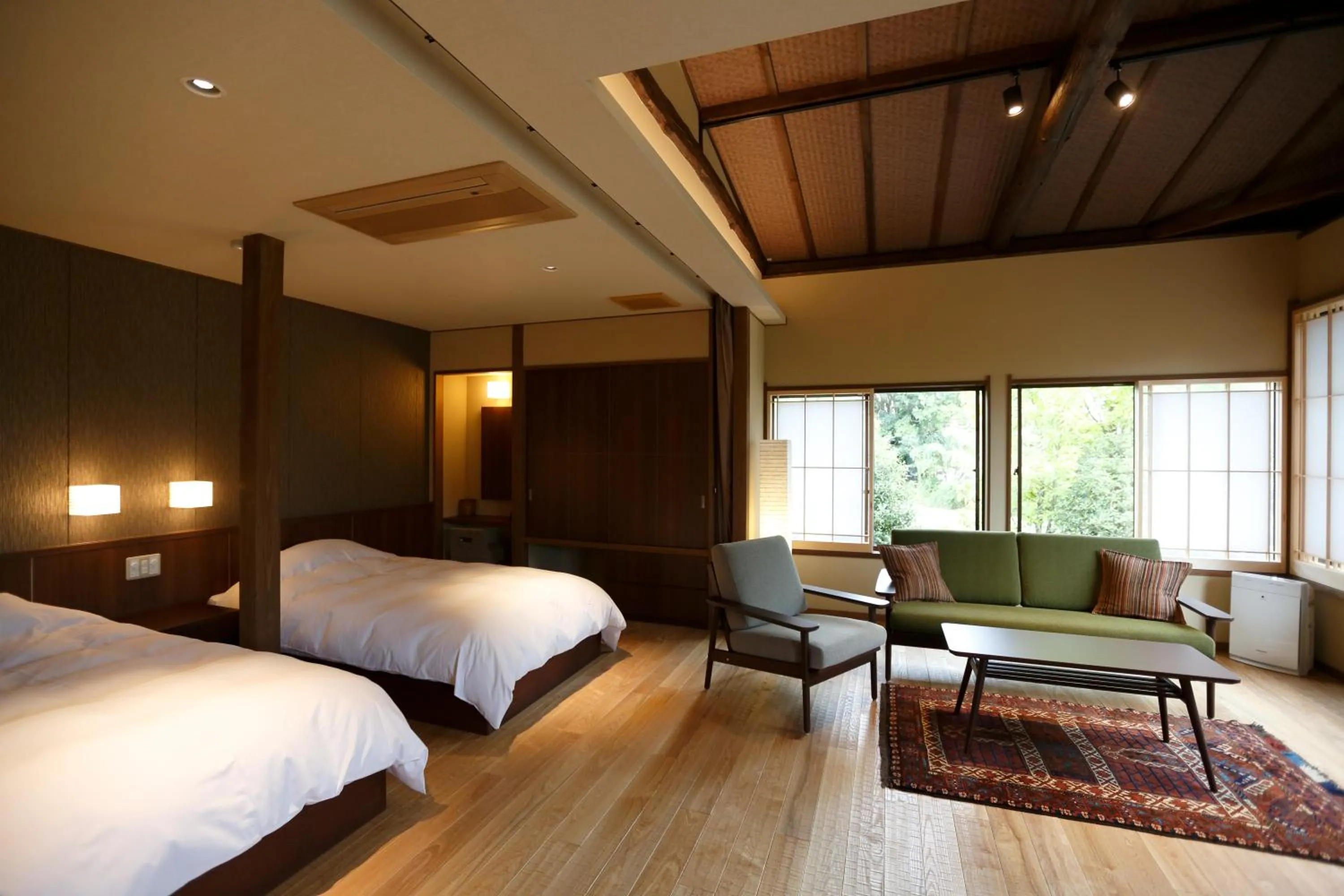 Bed in Yumeguri no Yado Yoshiharu