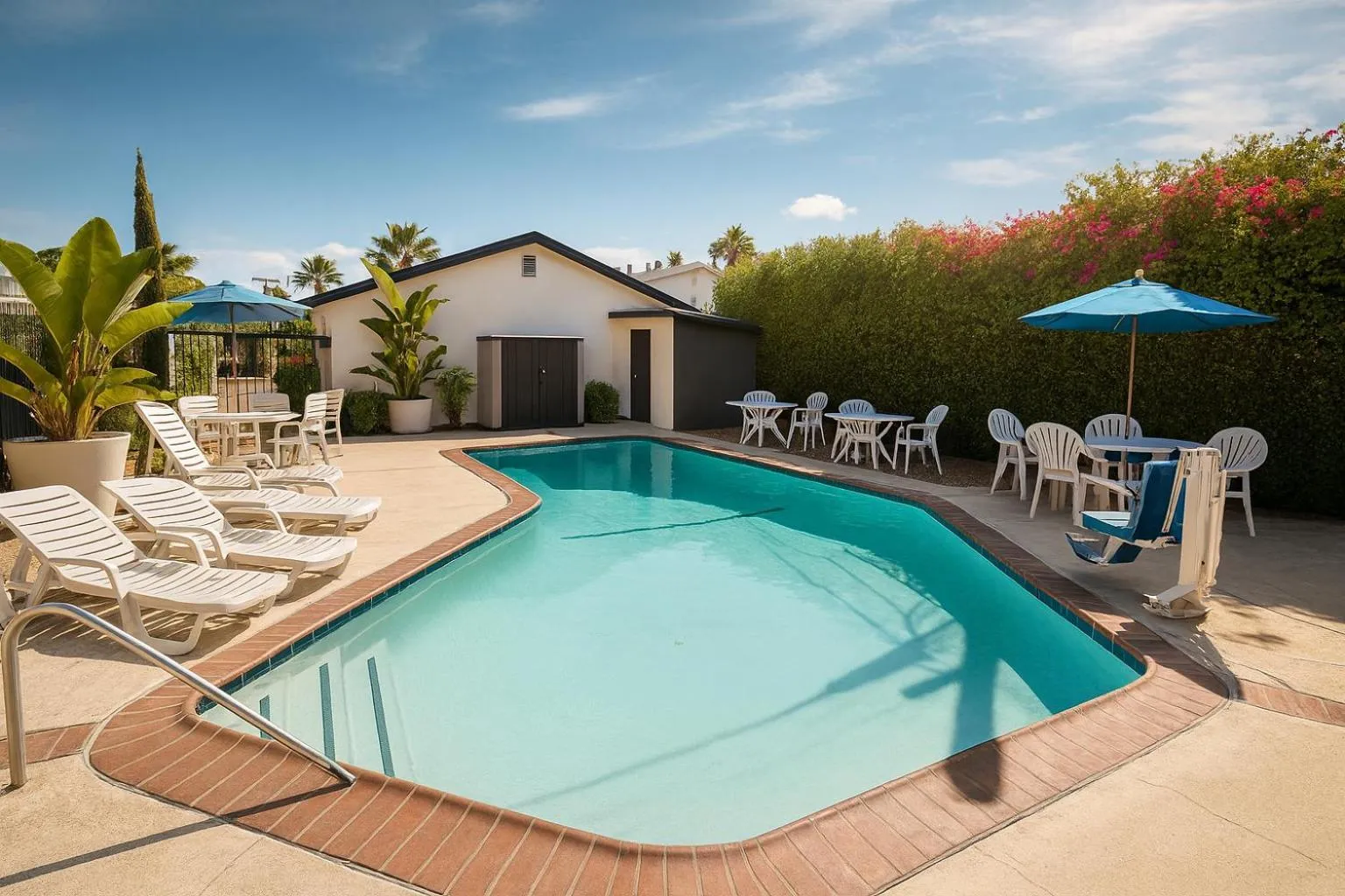 Pool view in Travelodge by Wyndham LAX
