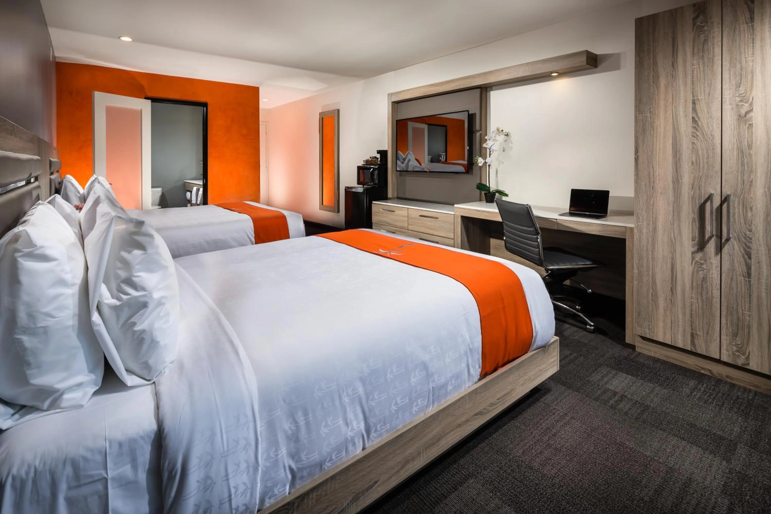 Bed in Canoga Hotel at Warner Center