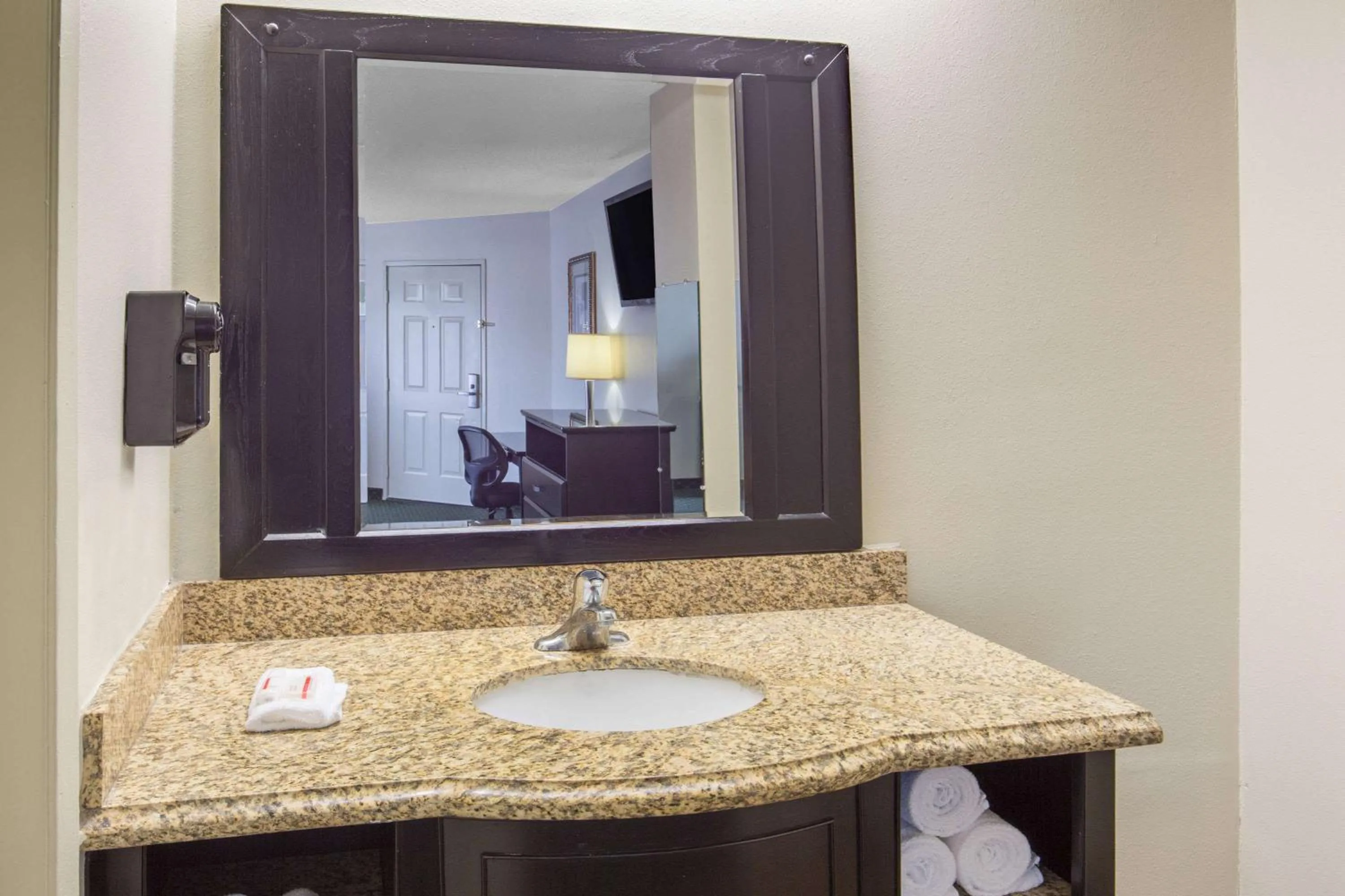 Bathroom in Ramada by Wyndham Ontario Airport & Convention Center