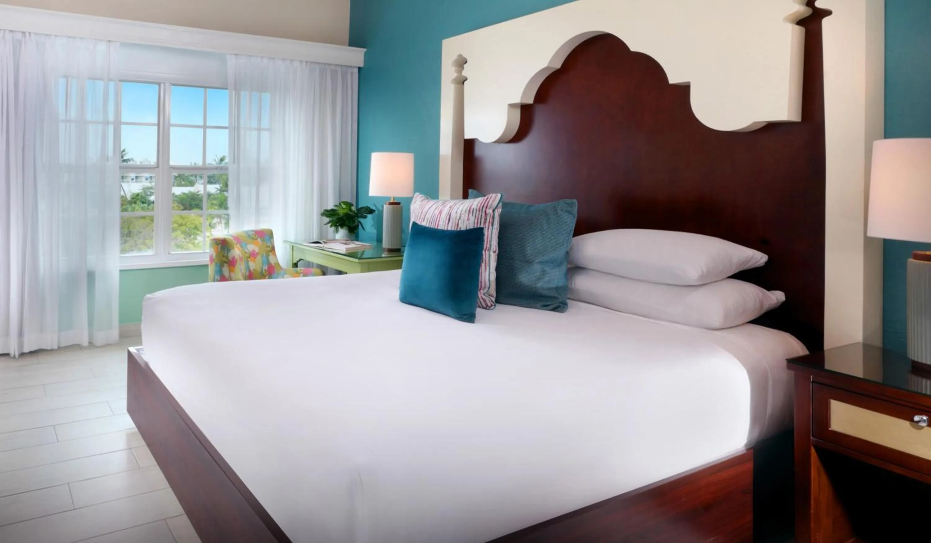 Bed in Ocean Key Resort & Spa, a Noble House Resort