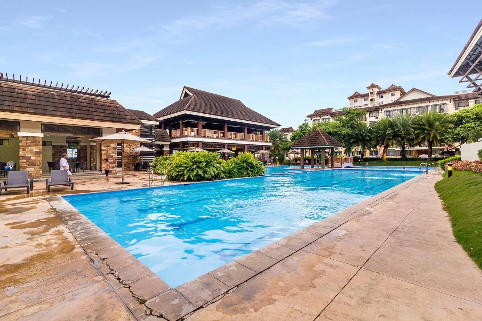 Pool view in Evania by J&J Homes 2BR Unit At One Oasis Cebu