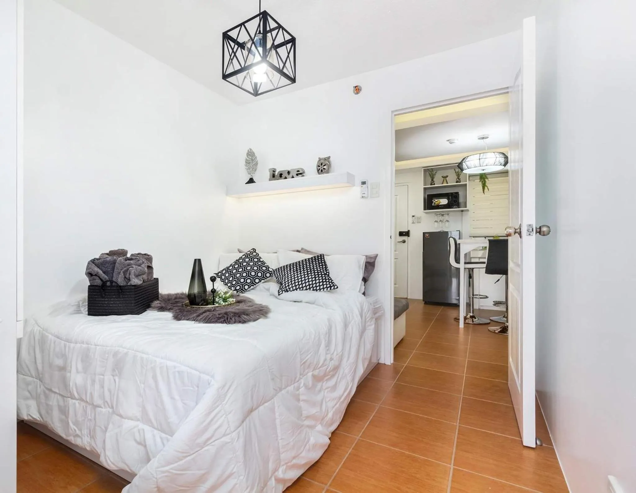 Bedroom, Bed in Evania by J&J Homes 2BR Unit At One Oasis Cebu