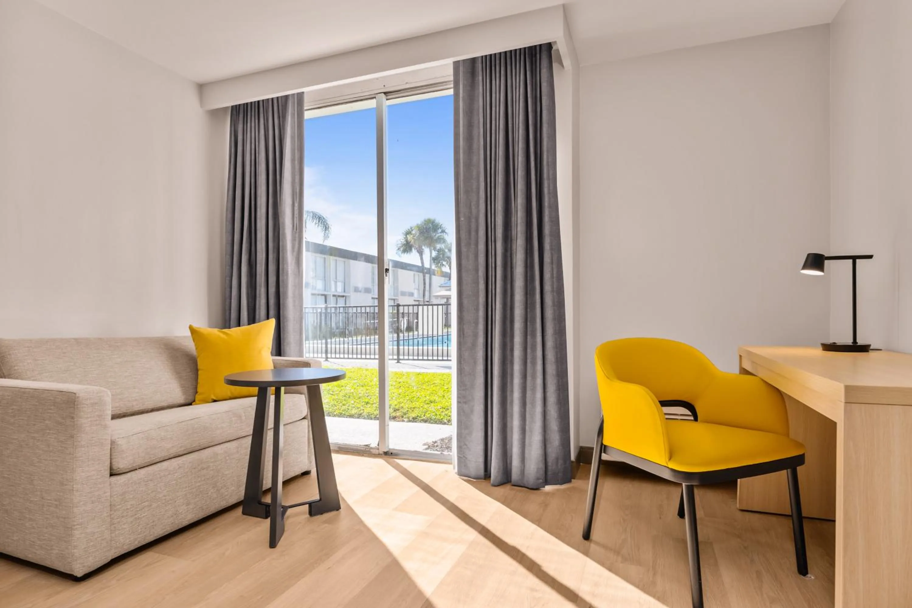 Seating area in B&B HOTEL Orlando International Drive near Universal - Newly Renovated!