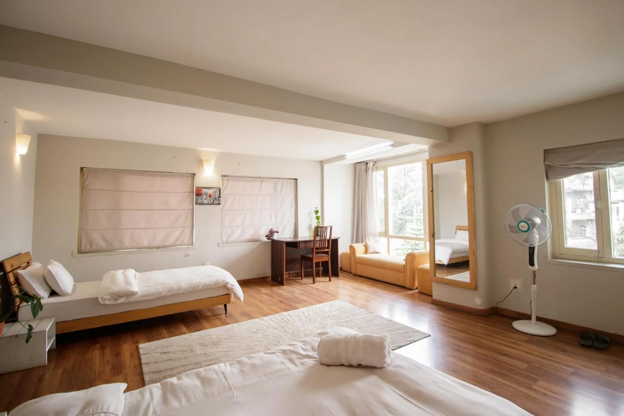 Living room, Bed in Nextdoor Patan