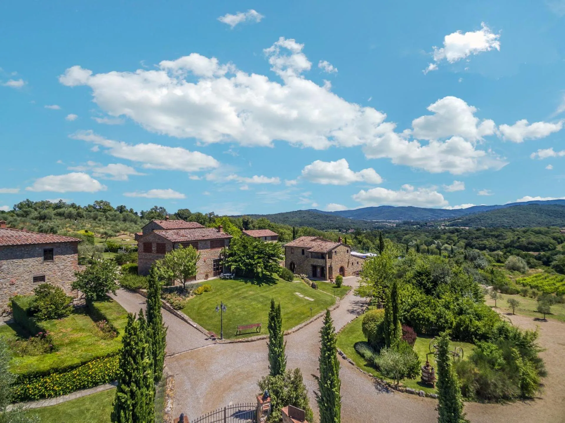Bird's eye view in Poggio Cennina Resort