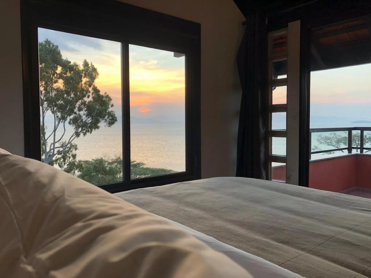 View (from property/room), Bed in Refúgio do Cacupé